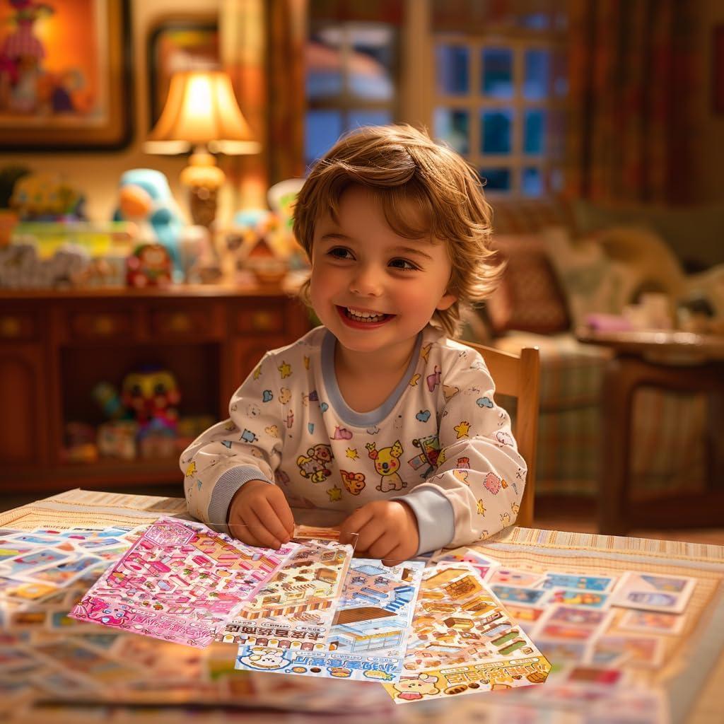 Conjunto de Pegatinas Miniatura 3D DIY Posame - 6 Temas Kawaii