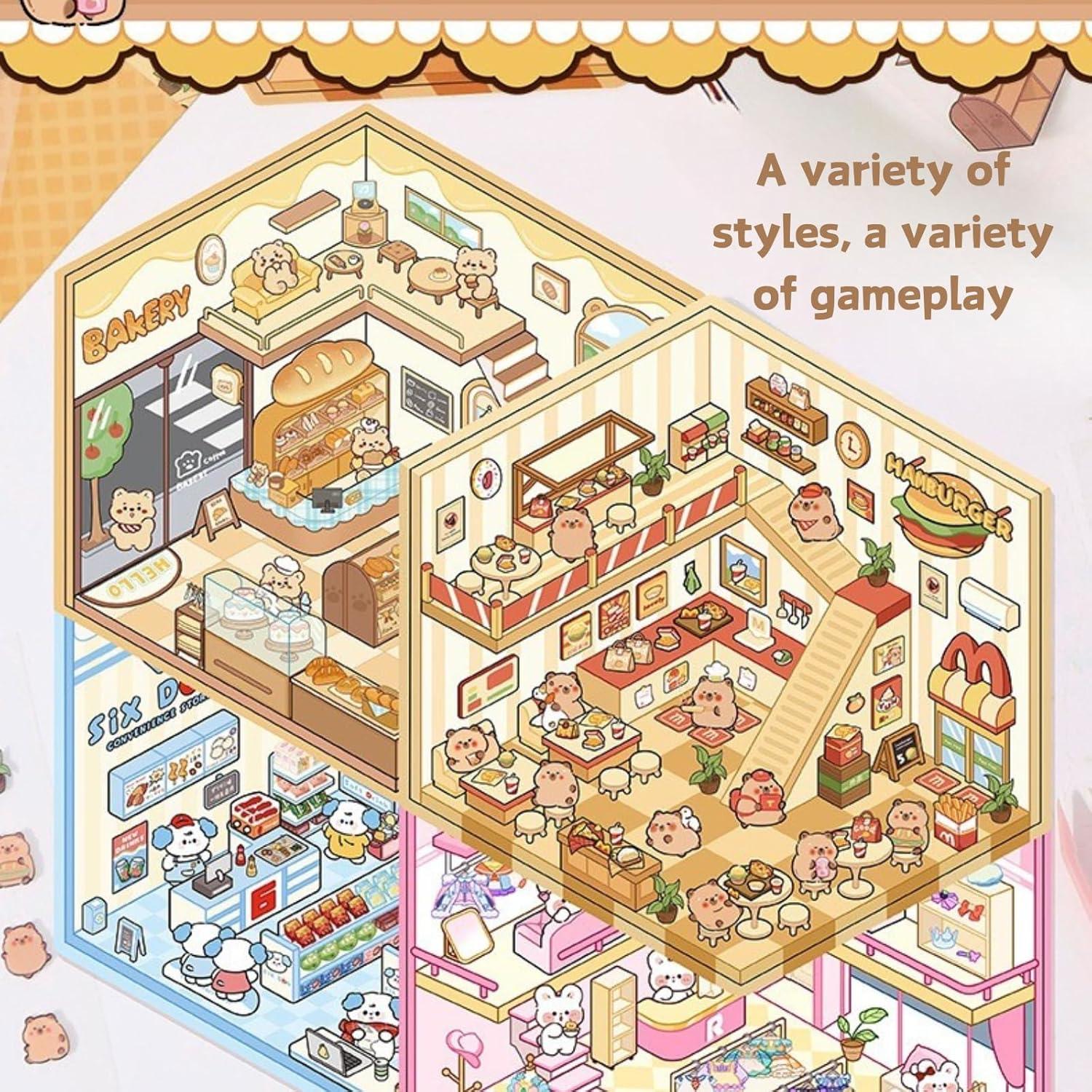 Set de 8 Etiquetas 3D DIY Genérico Caricatura para Personalizar