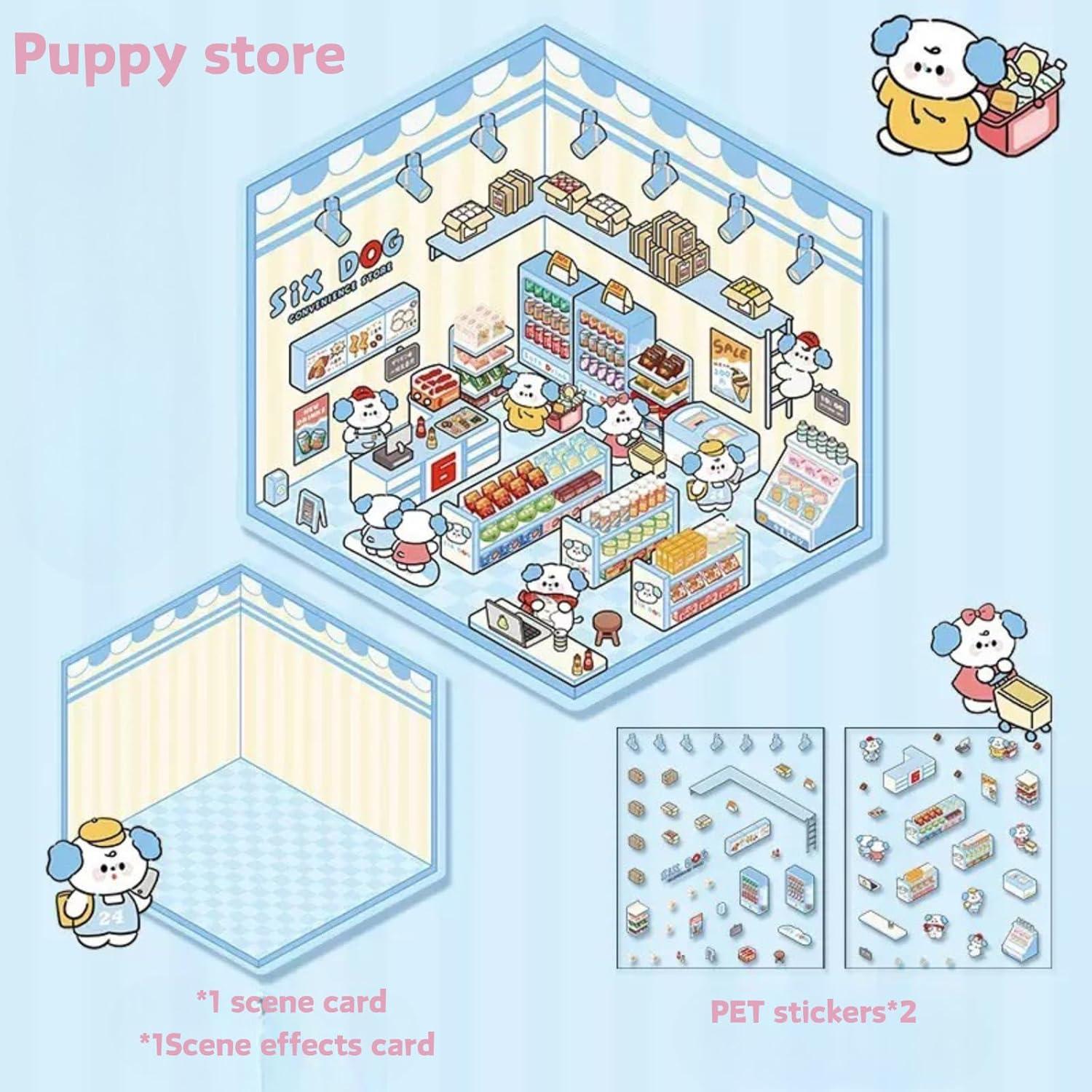 Set de 8 Etiquetas 3D DIY Genérico Caricatura para Personalizar