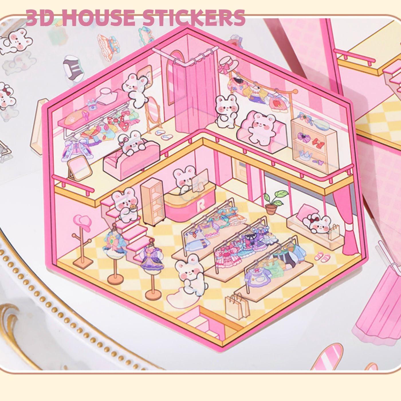 Set de 8 Etiquetas 3D DIY Genérico Caricatura para Personalizar