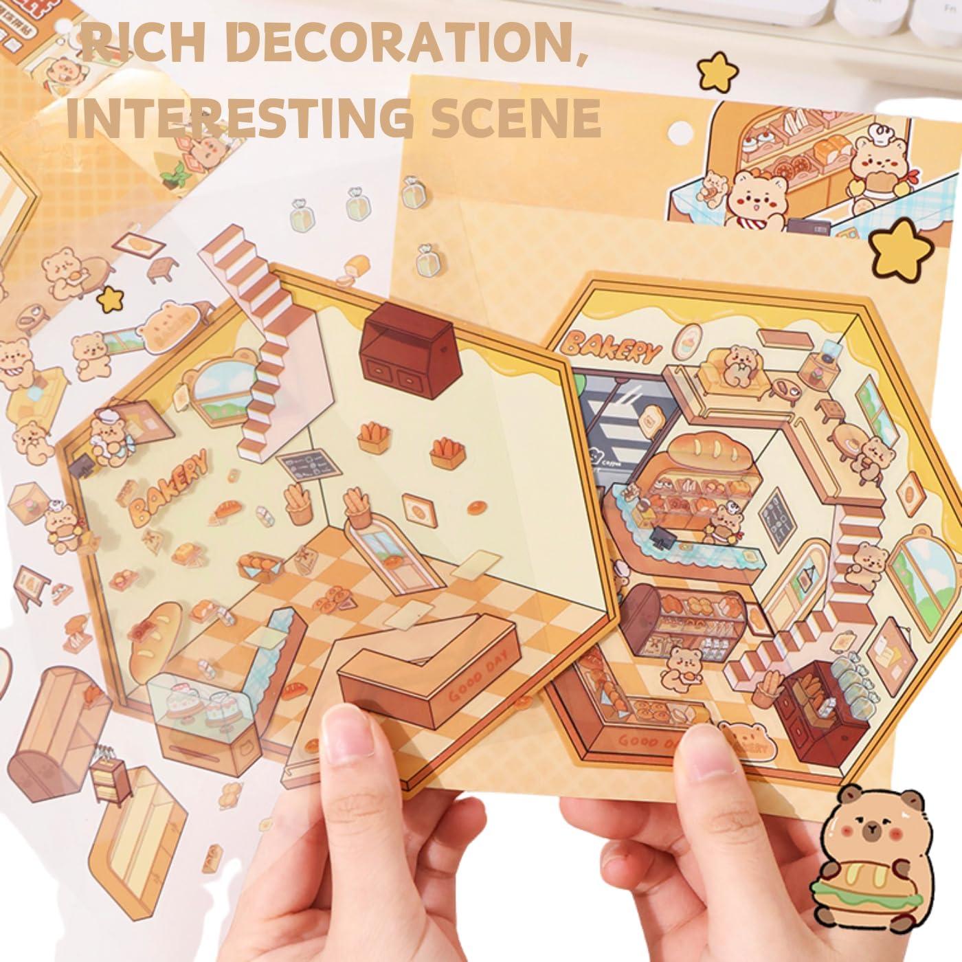 Set de 8 Etiquetas 3D DIY Genérico Caricatura para Personalizar