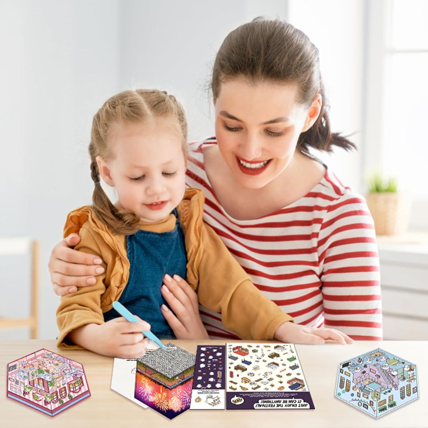 16 Pegatinas 3D DIY Bosjct para Crear Escenas Kawaii