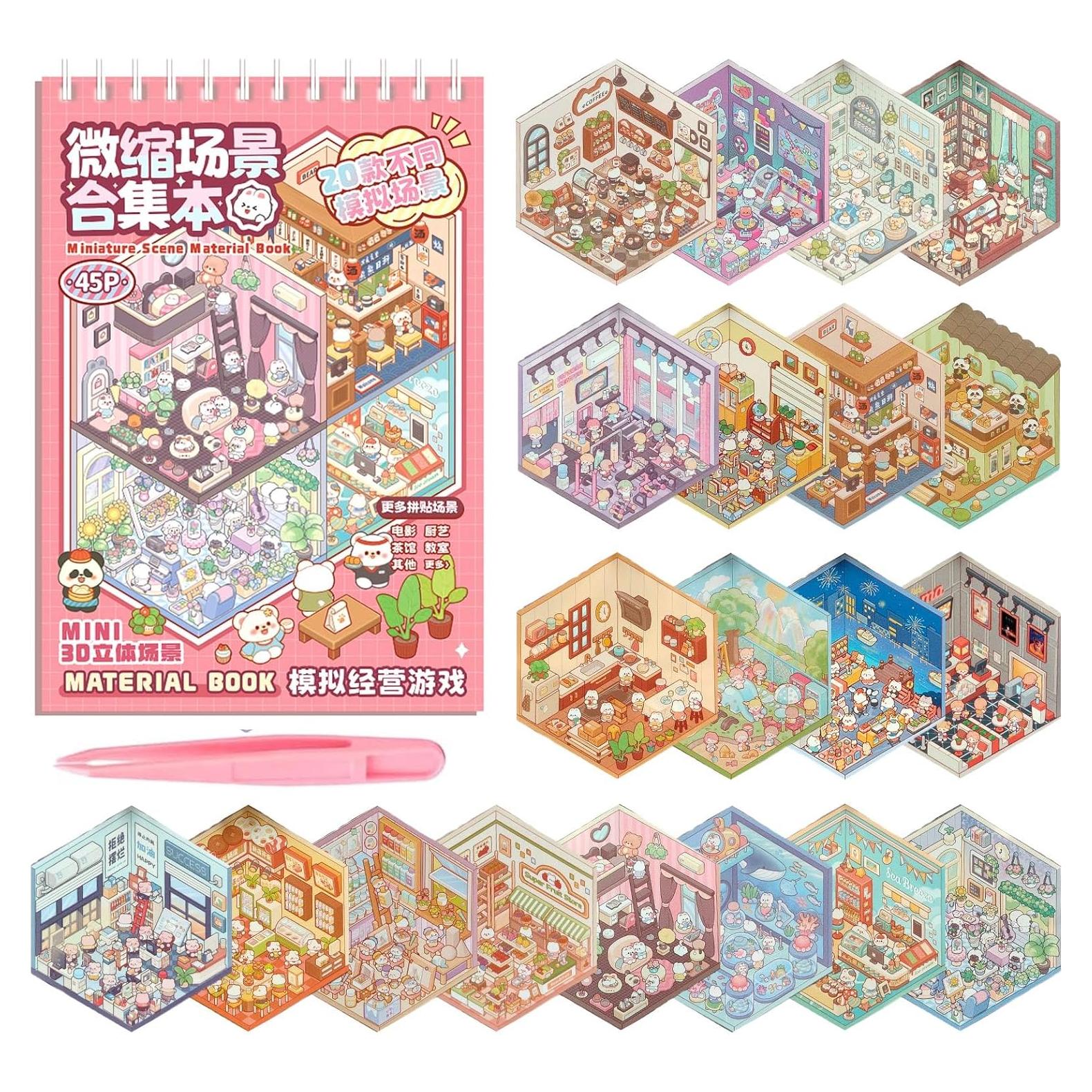 20 Sets Etiquetas 3D DIY Casa SWIMDOG Coloridas Creativas