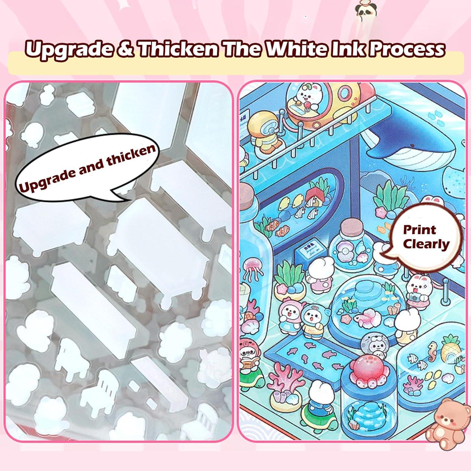 20 Sets Etiquetas 3D DIY Casa SWIMDOG Coloridas Creativas