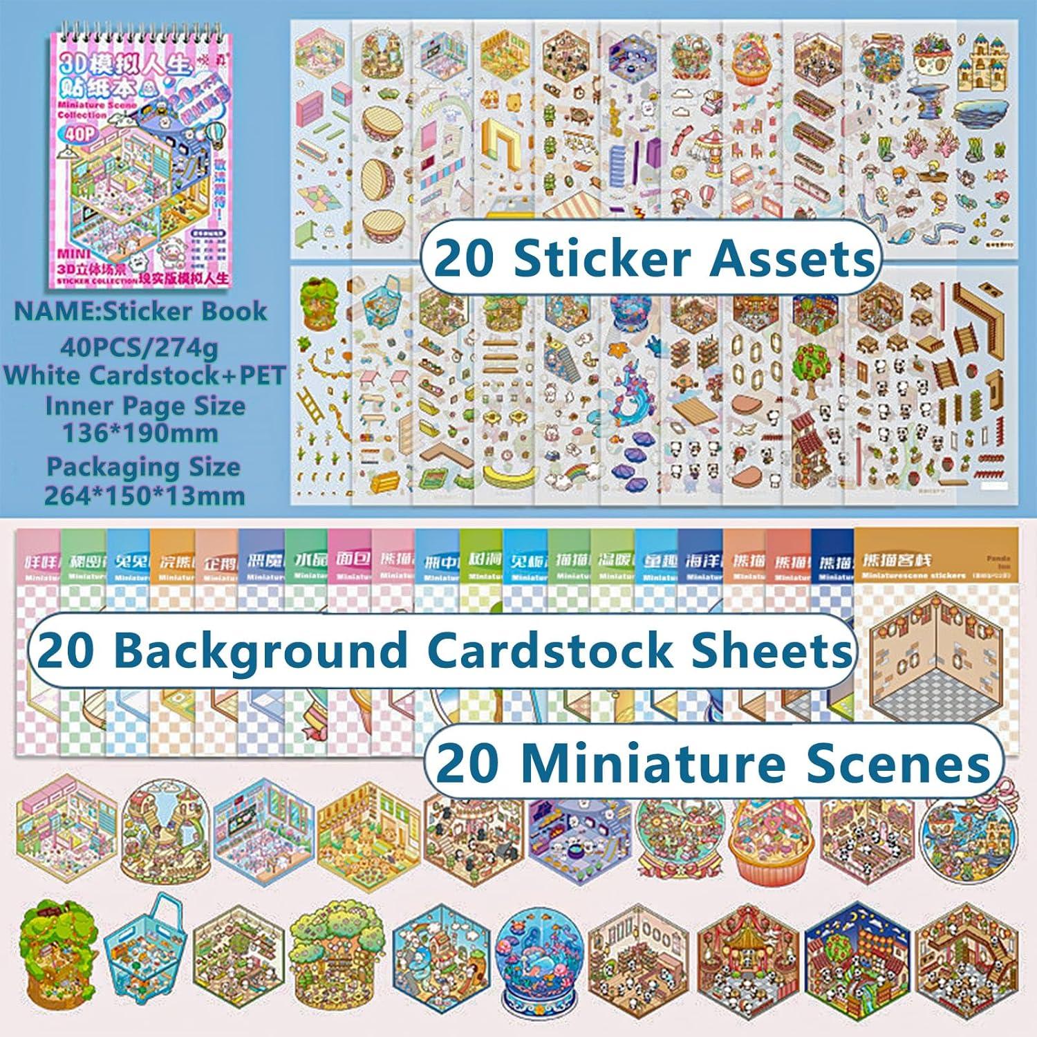 Calcomanías 3D DIY WhaleLantic - 1500 Piezas Reutilizables