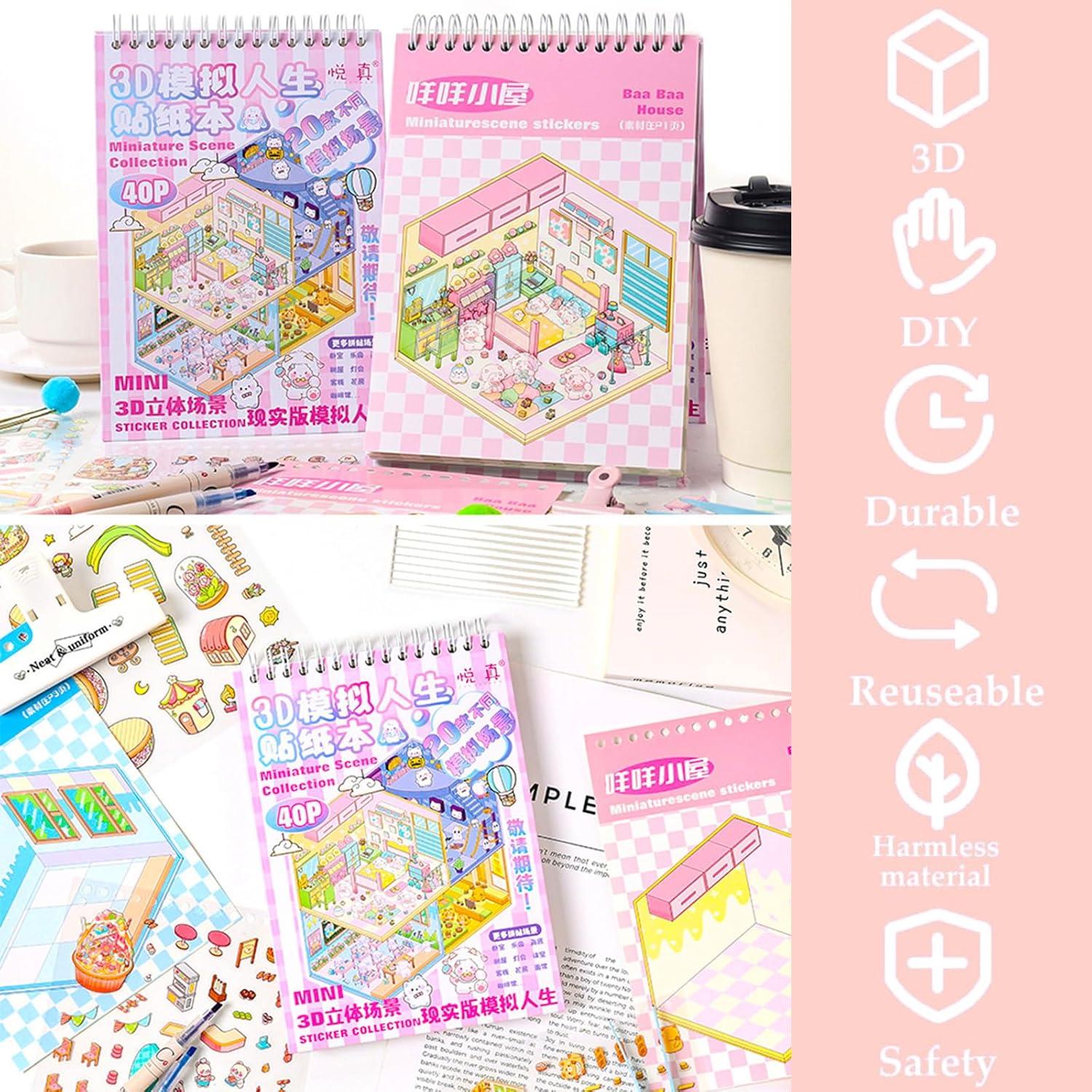 Calcomanías 3D DIY WhaleLantic - 1500 Piezas Reutilizables