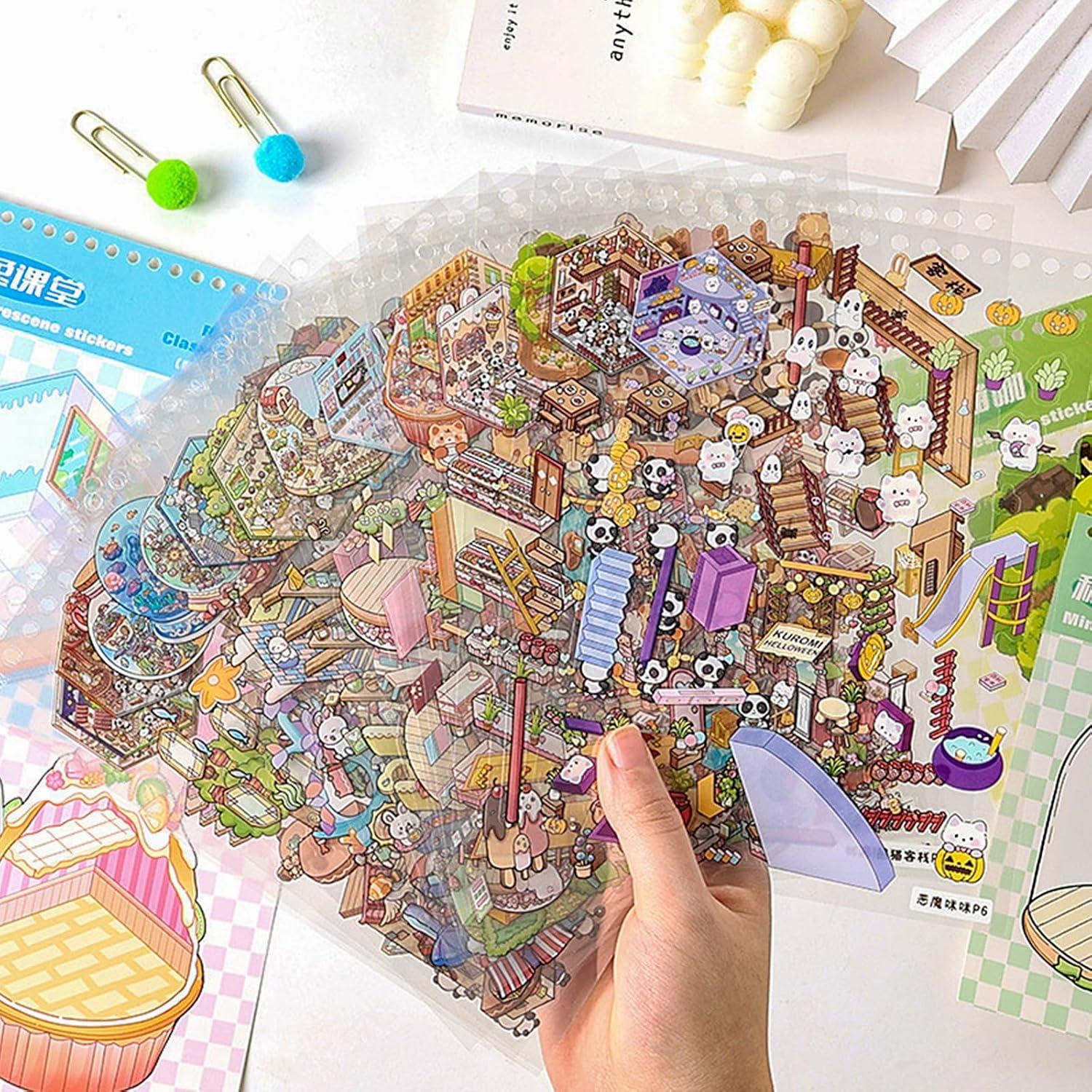 Calcomanías 3D DIY WhaleLantic - 1500 Piezas Reutilizables