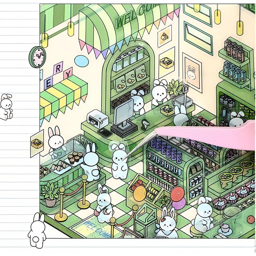 Pegatinas 3D OYEONE de Caricatura - Juego de 16 Piezas