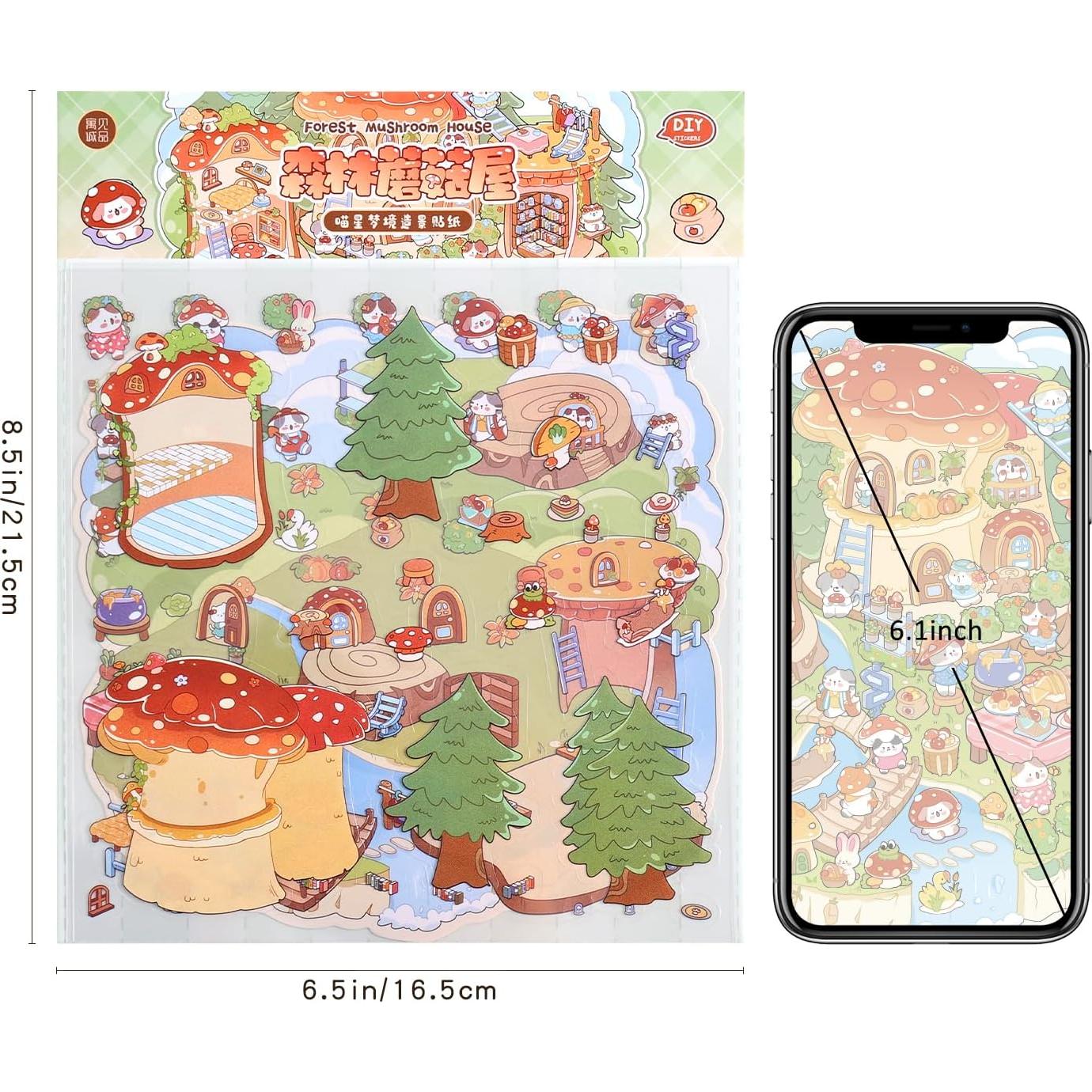 Set de 4 Adhesivos 3D DIY emmoLife - Escenas Creativas