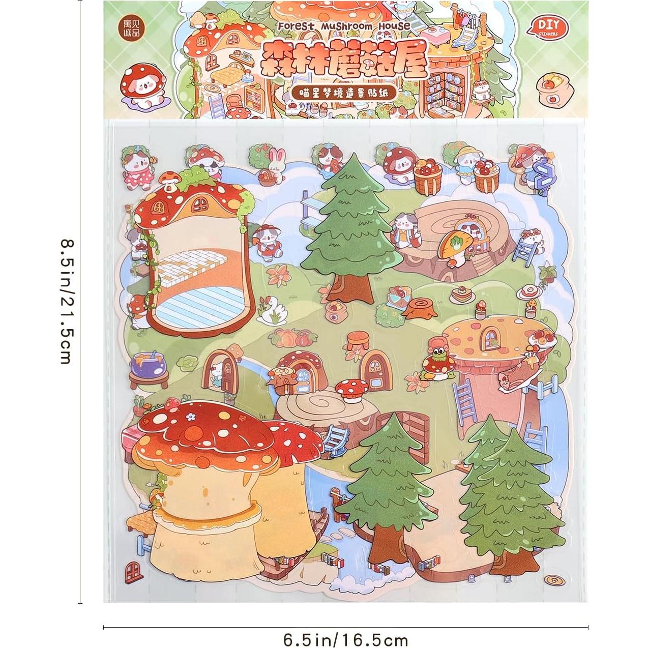 Set de 4 Adhesivos 3D DIY emmoLife - Escenas Creativas