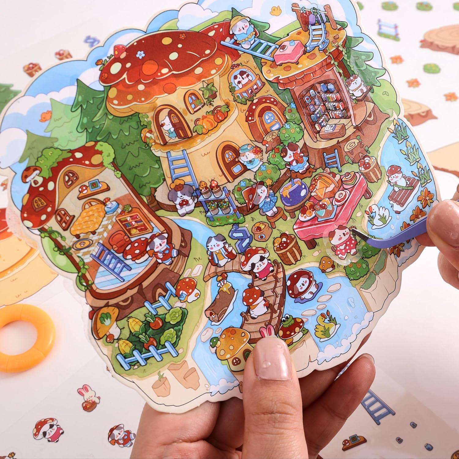 Set de 4 Adhesivos 3D DIY emmoLife - Escenas Creativas