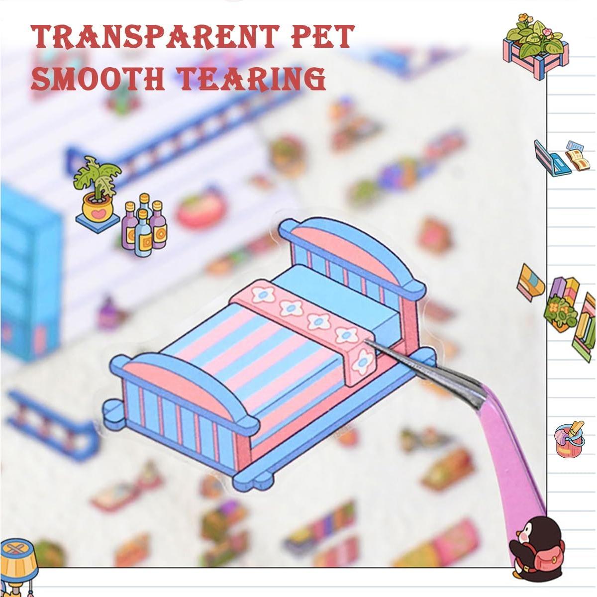 Pegatinas 3D DIY WESNDNE - Escena de Supermercado Caricatura