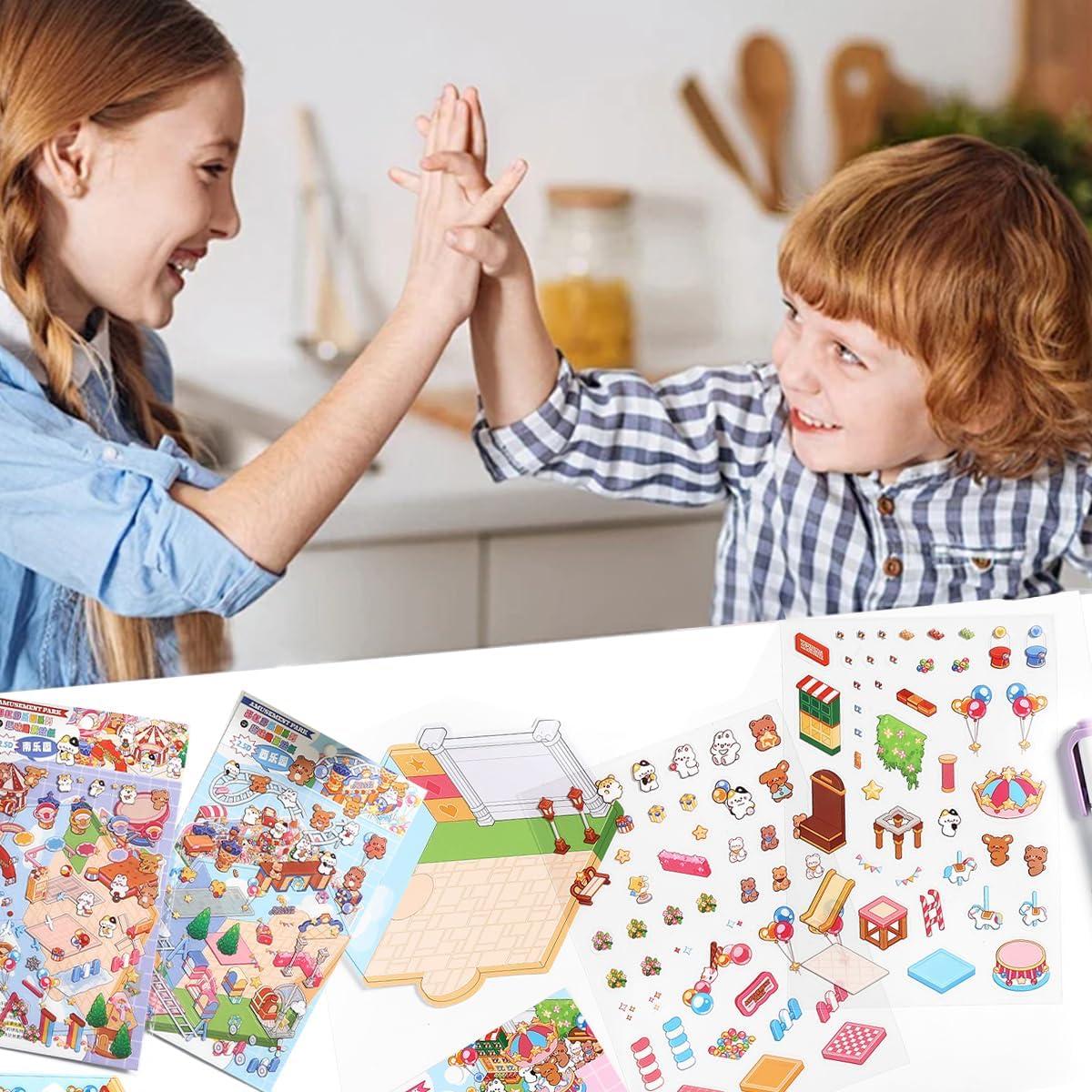 Pegatinas 3D DIY WESNDNE - Escena de Supermercado Caricatura