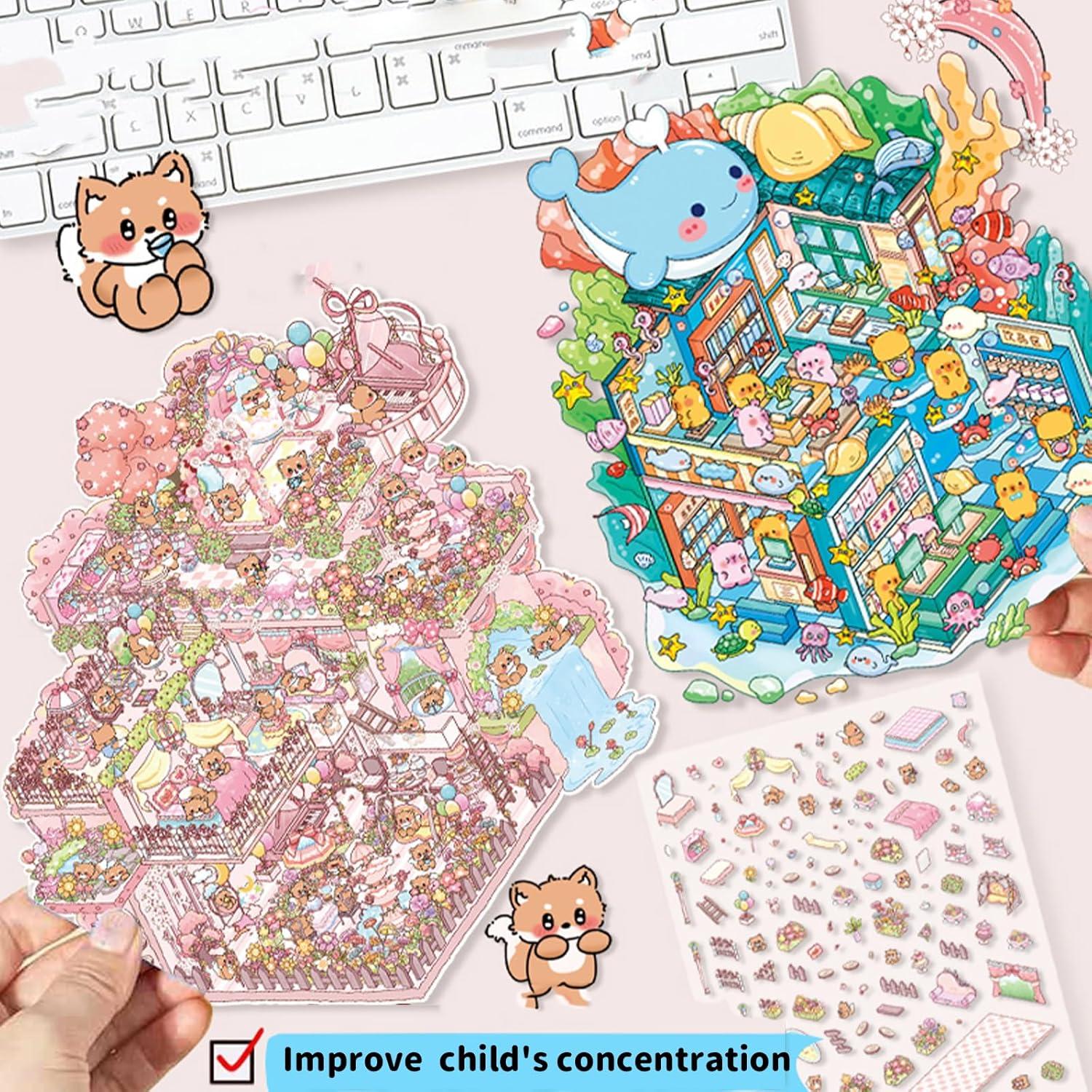 4 Sets Stickers 3D DIY Casa Creativa BROVITI - Alivio Estrés