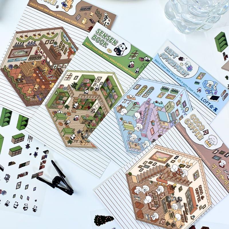 Pegatinas Isométricas 3D BRINTRUNG - 4 Juegos Creativos