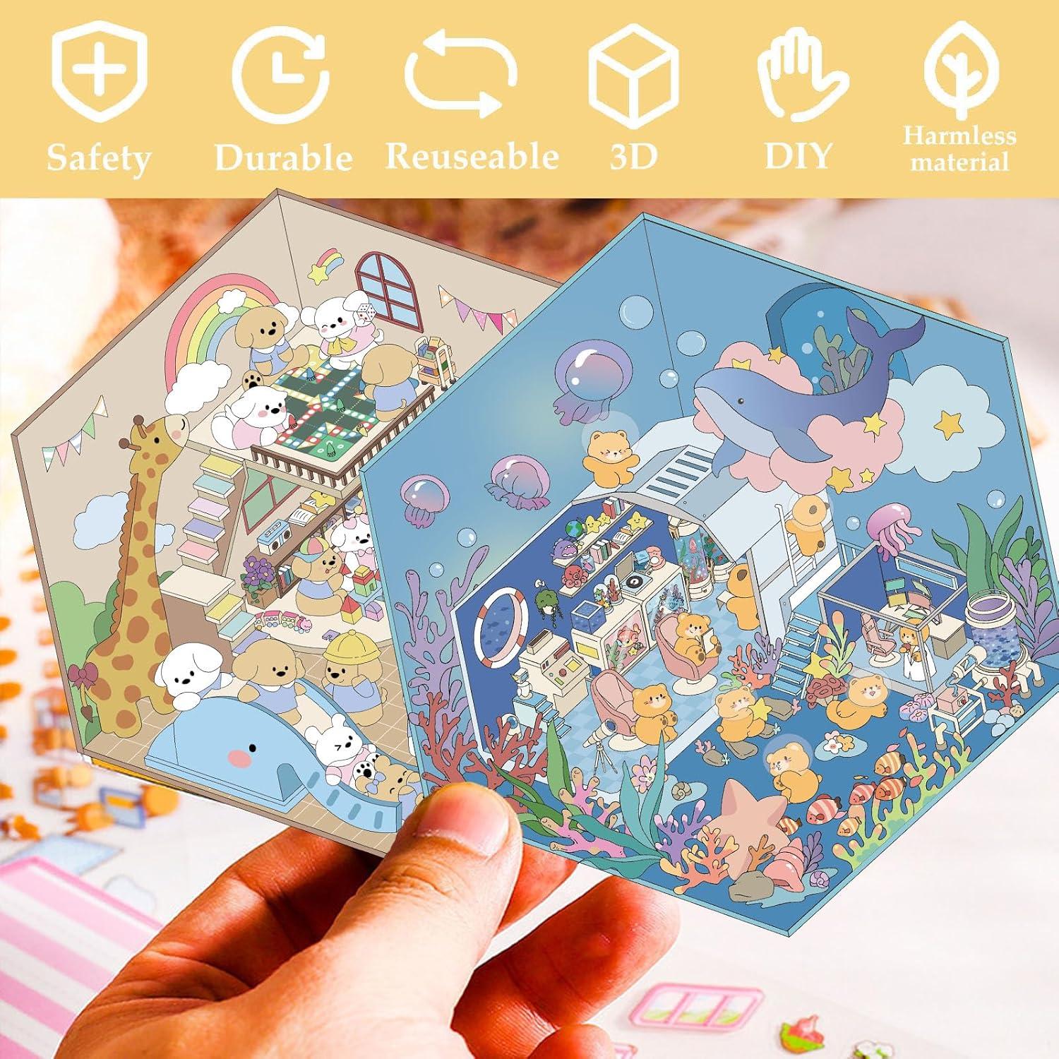 Etiquetas 3D DIY Nyxxoery para Scrapbooking - 6 Sets Animales