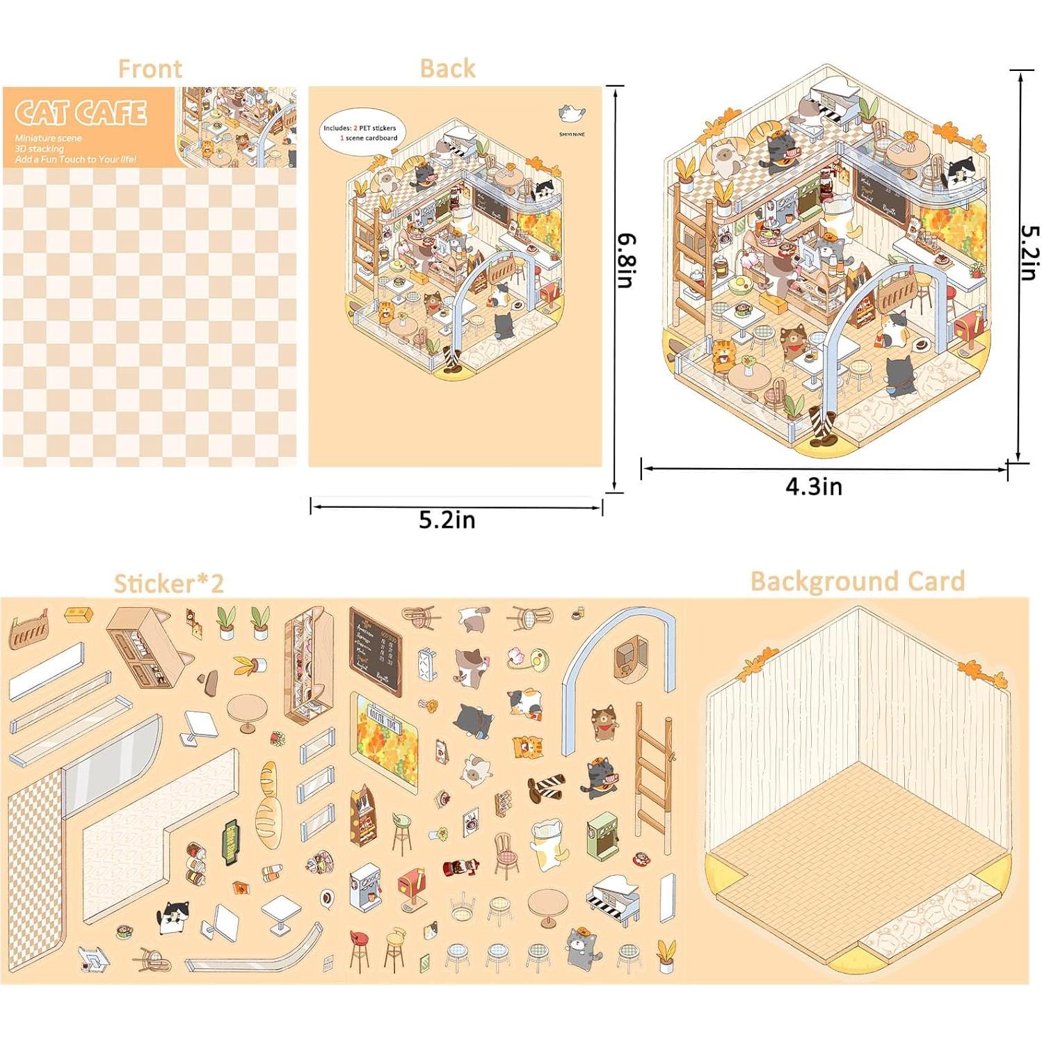 Etiquetas 3D DIY Nyxxoery para Scrapbooking - 6 Sets Animales