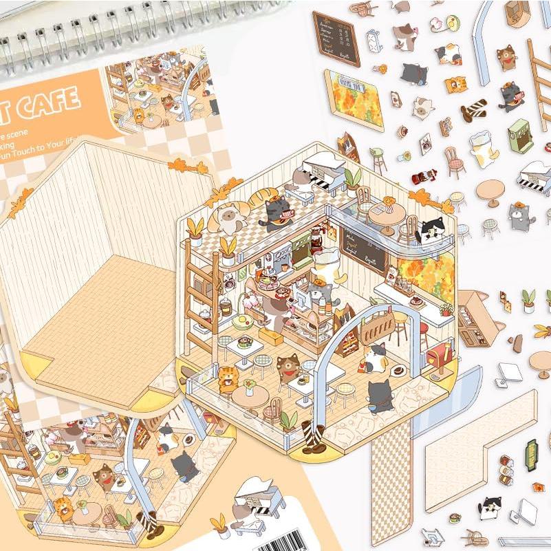 Etiquetas 3D DIY Nyxxoery para Scrapbooking - 6 Sets Animales