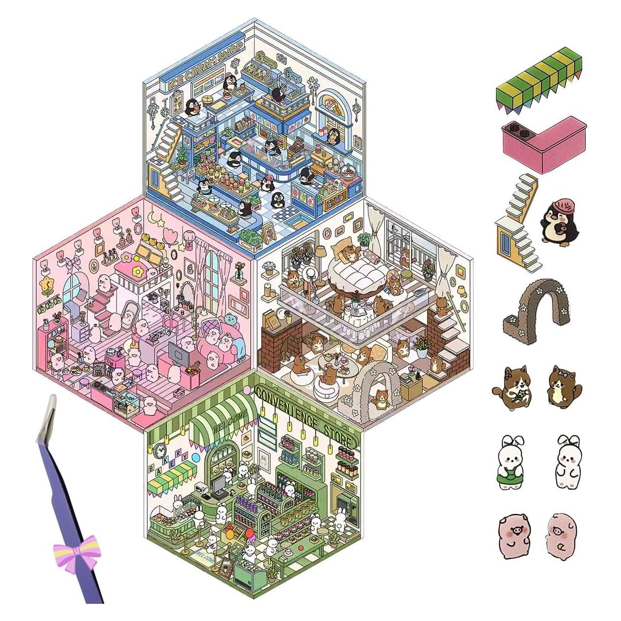 Pegatinas 3D LTWVDIZ DIY para Casa - 4 Temas Creativos