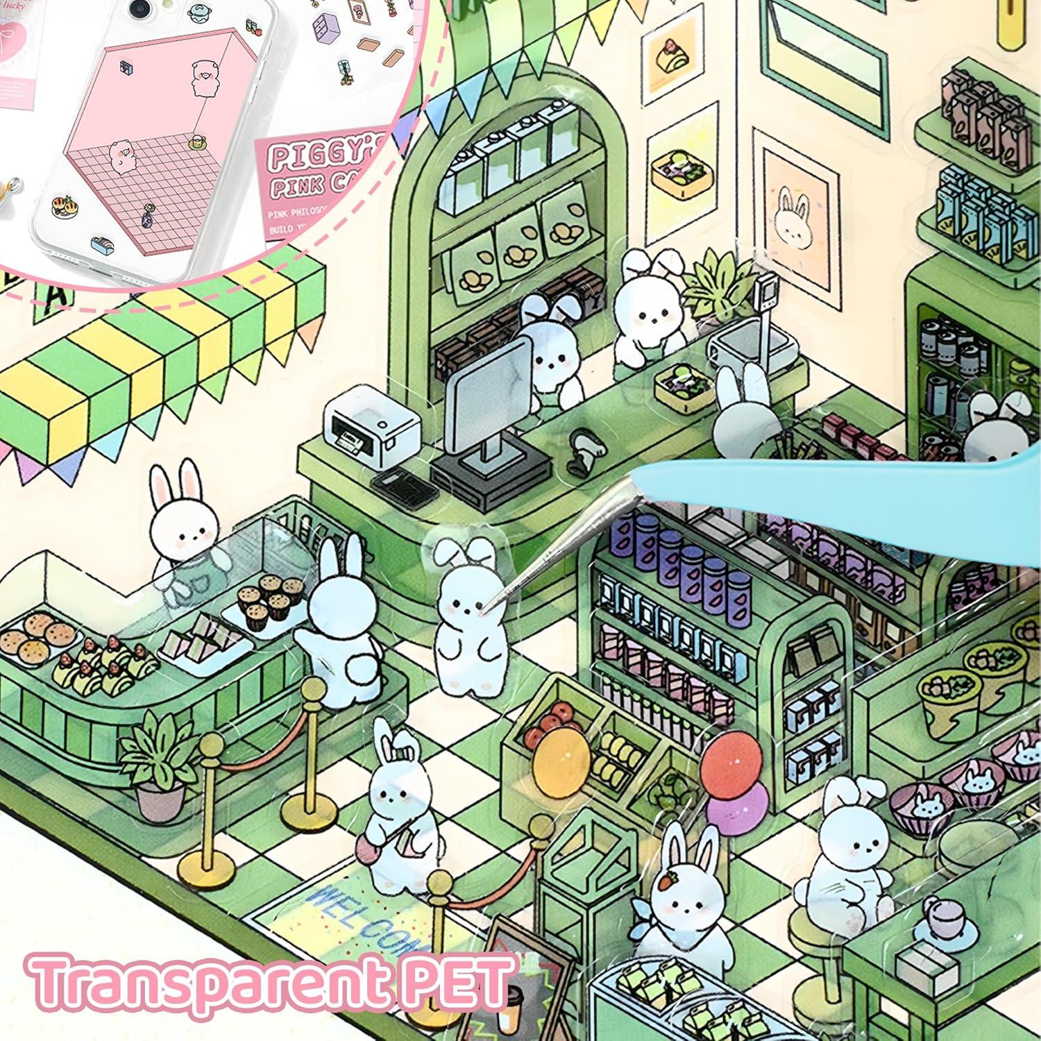 Pegatinas 3D DIY Aeloer - 4 Set para Crear Mini Casas