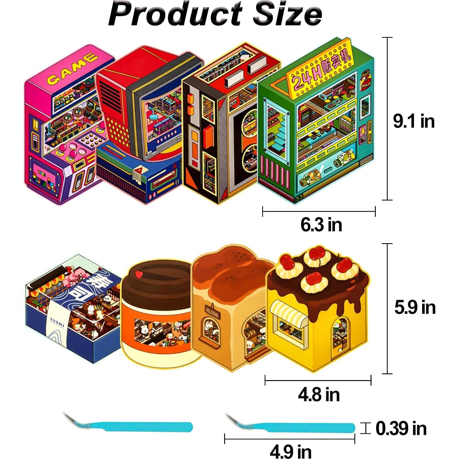 8 Juegos de Pegatinas 3D DIY NatldGs - Reutilizables y Creativas