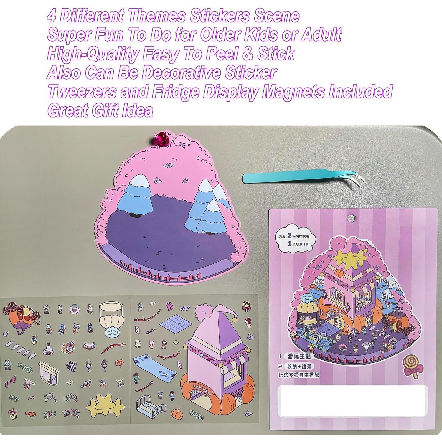 Stickers 3D Escena LAGIPA - 4 Temas, Imán y Pinzas