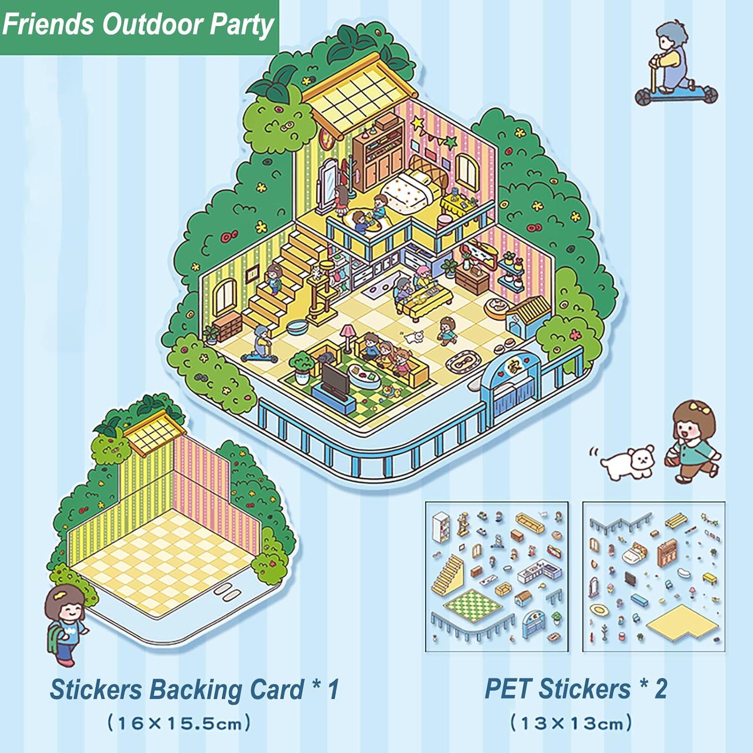 Stickers 3D Escena LAGIPA - 4 Temas, Imán y Pinzas