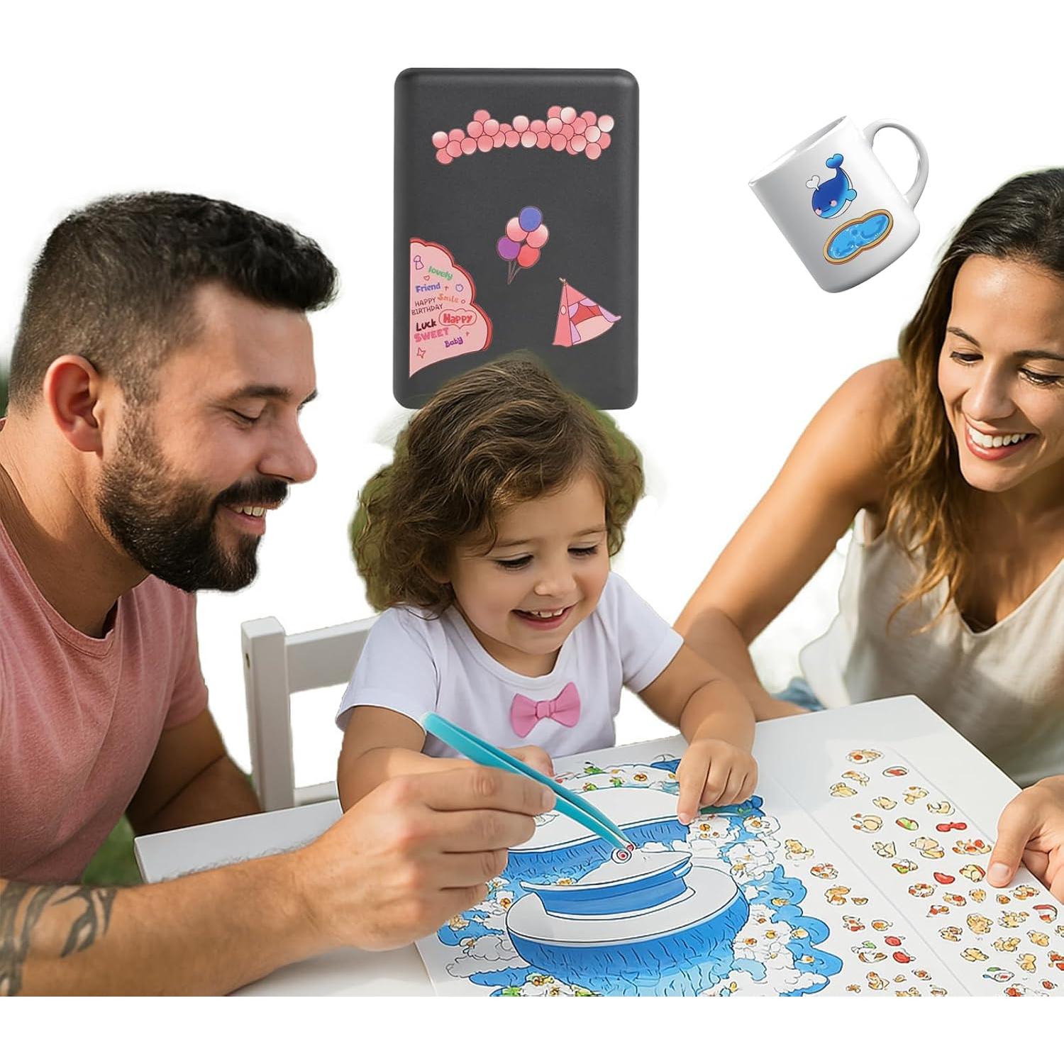 Calcomanías 3D DIY HEYTRCO Cumpleaños y Castillo en el Cielo