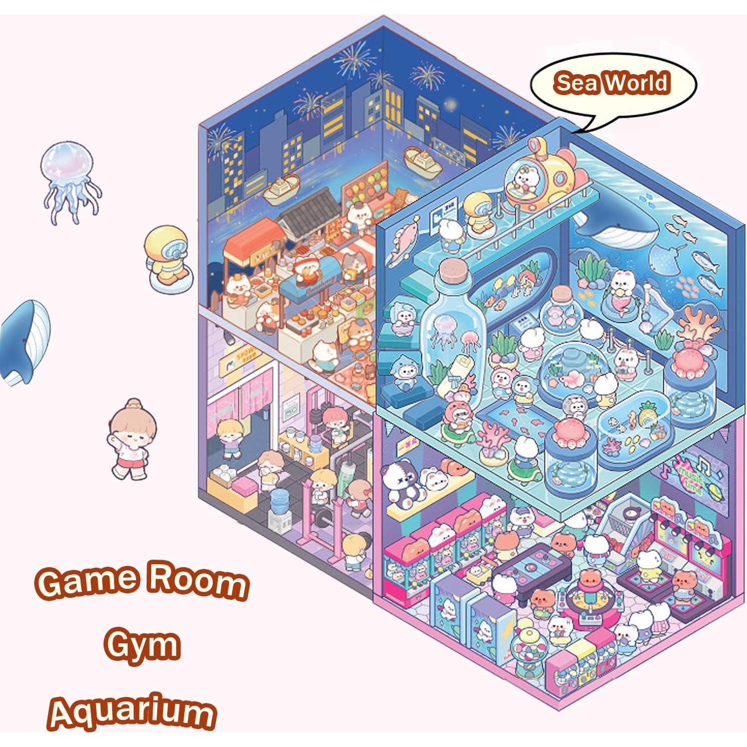 Stickers 3D WUUPCKY para Crear Escenas de Animales - 20 Piezas