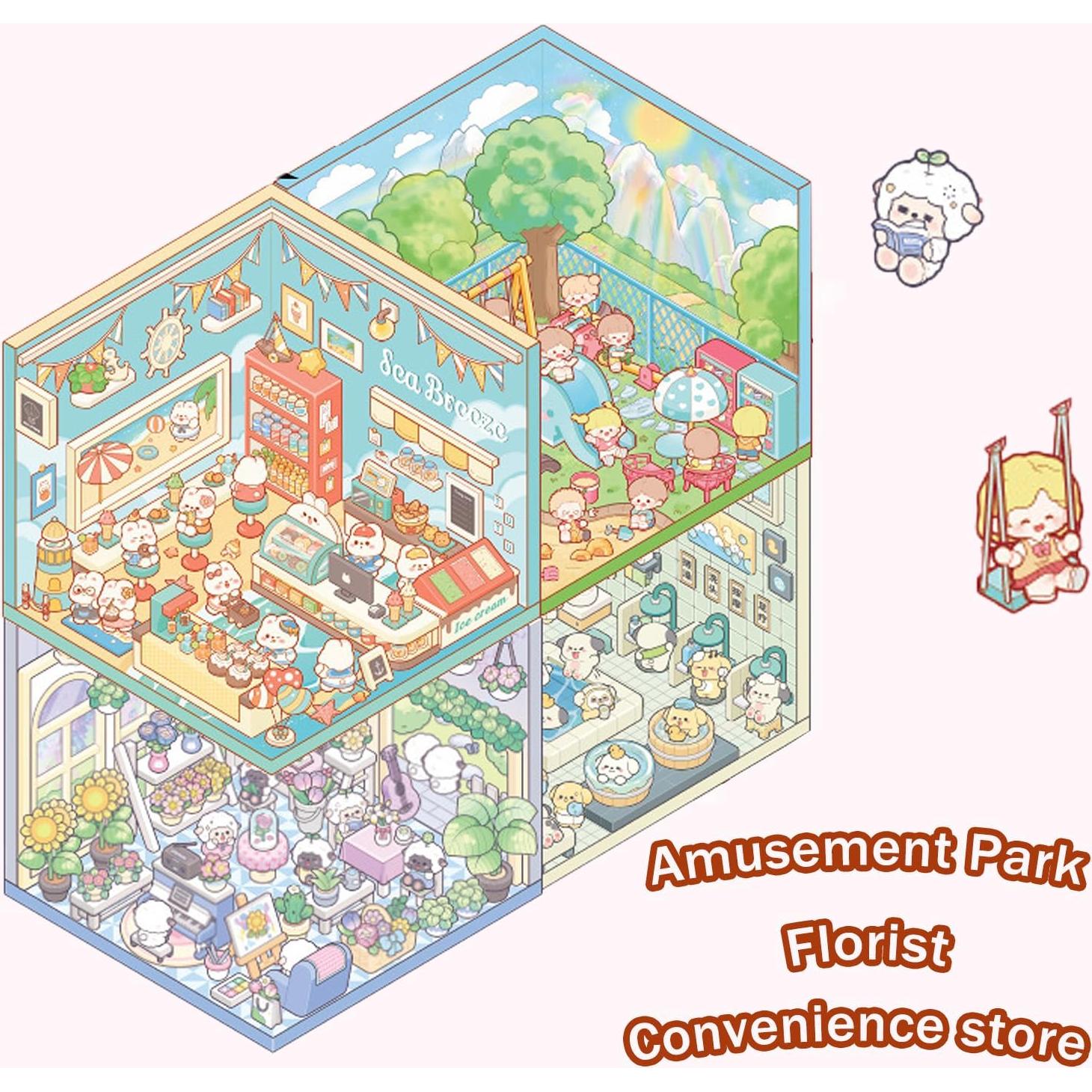 Stickers 3D WUUPCKY para Crear Escenas de Animales - 20 Piezas