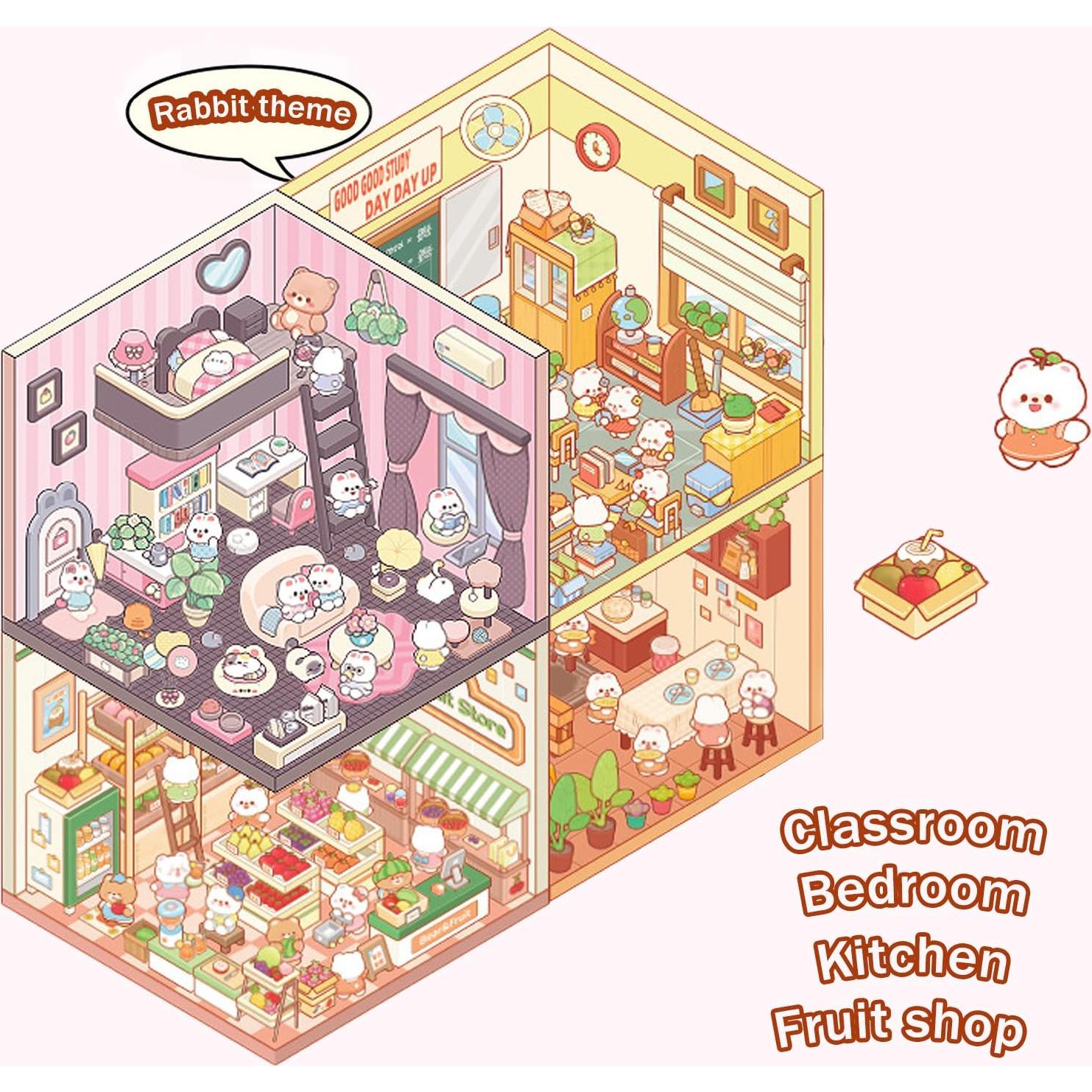 Stickers 3D WUUPCKY para Crear Escenas de Animales - 20 Piezas