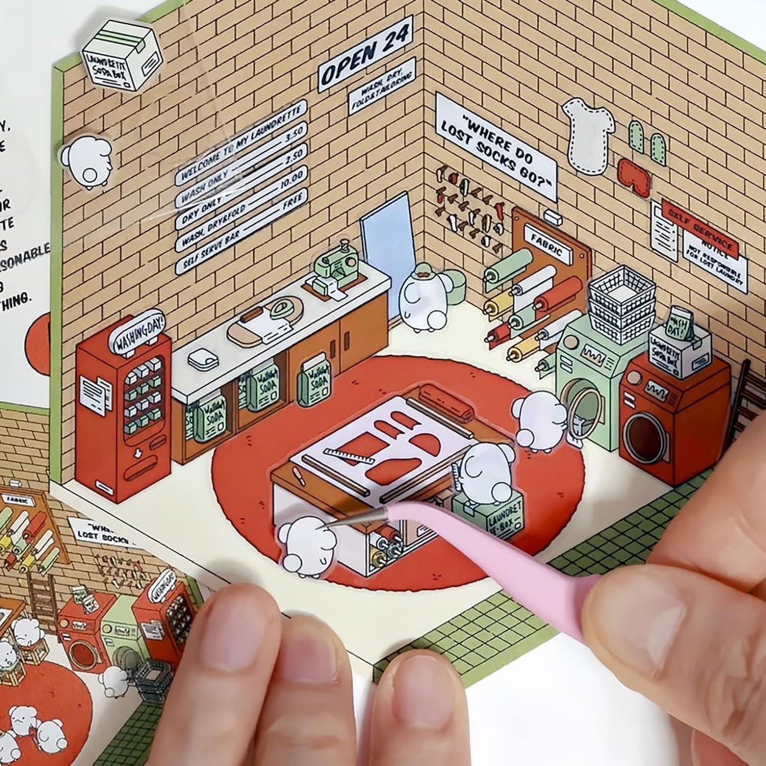 Pegatinas 3D UQRUI para Decoración de Habitaciones - 18 Pcs B