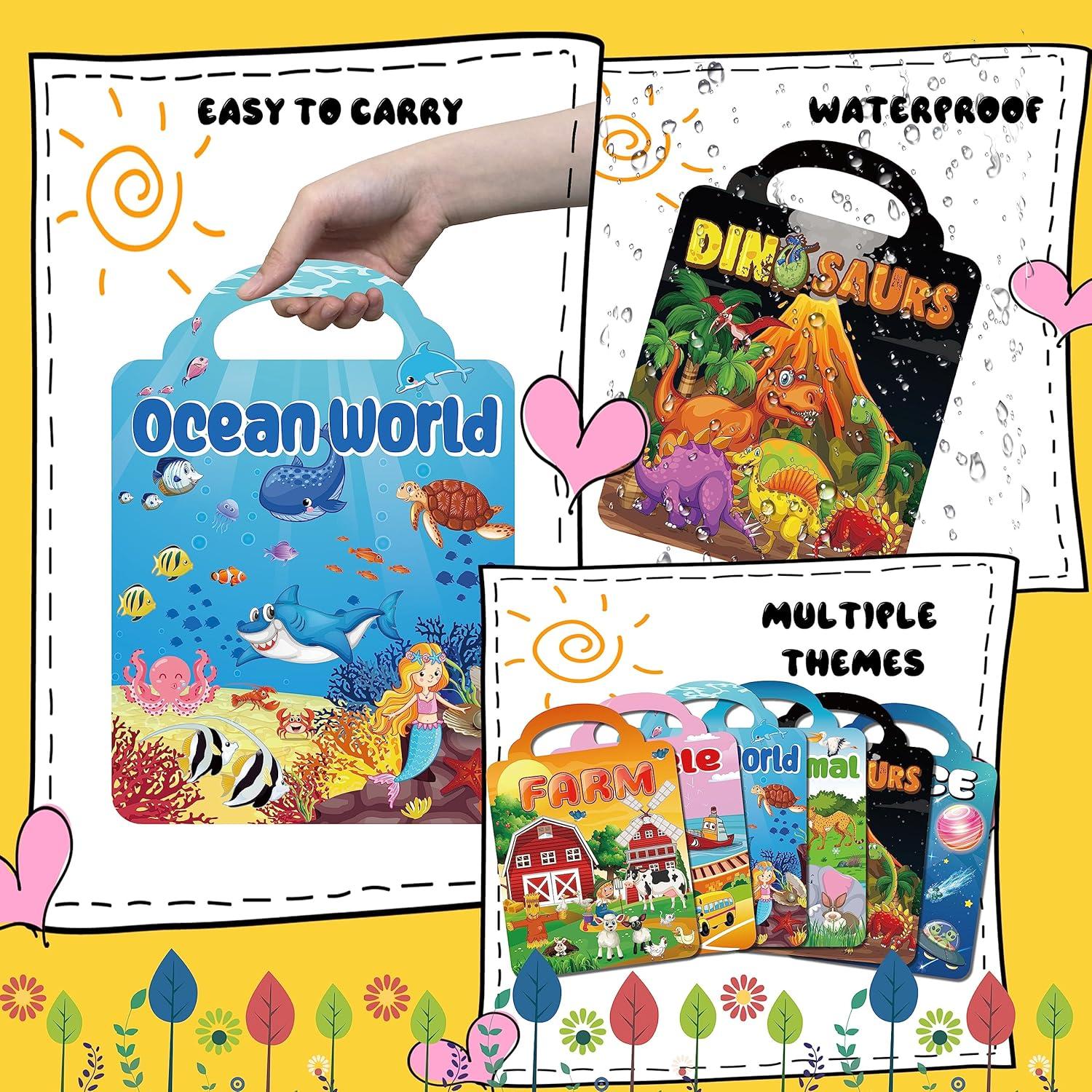 Set de 6 Libros de Stickers 3D Reutilizables Kalysky