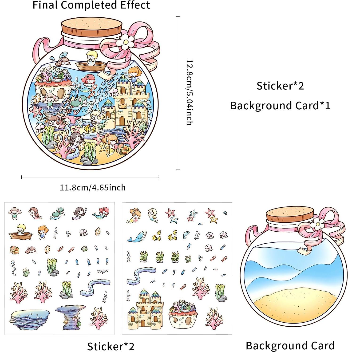 8 Juegos de Pegatinas 3D Genérico Animales Reutilizables