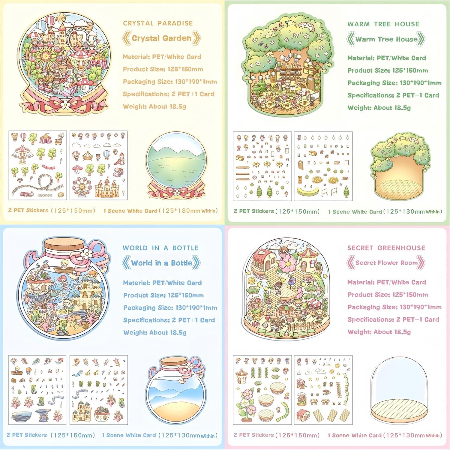 Kit de Pegatinas 3D DIY DSNJPZX - Escenas Creativas para Niños y Adultos