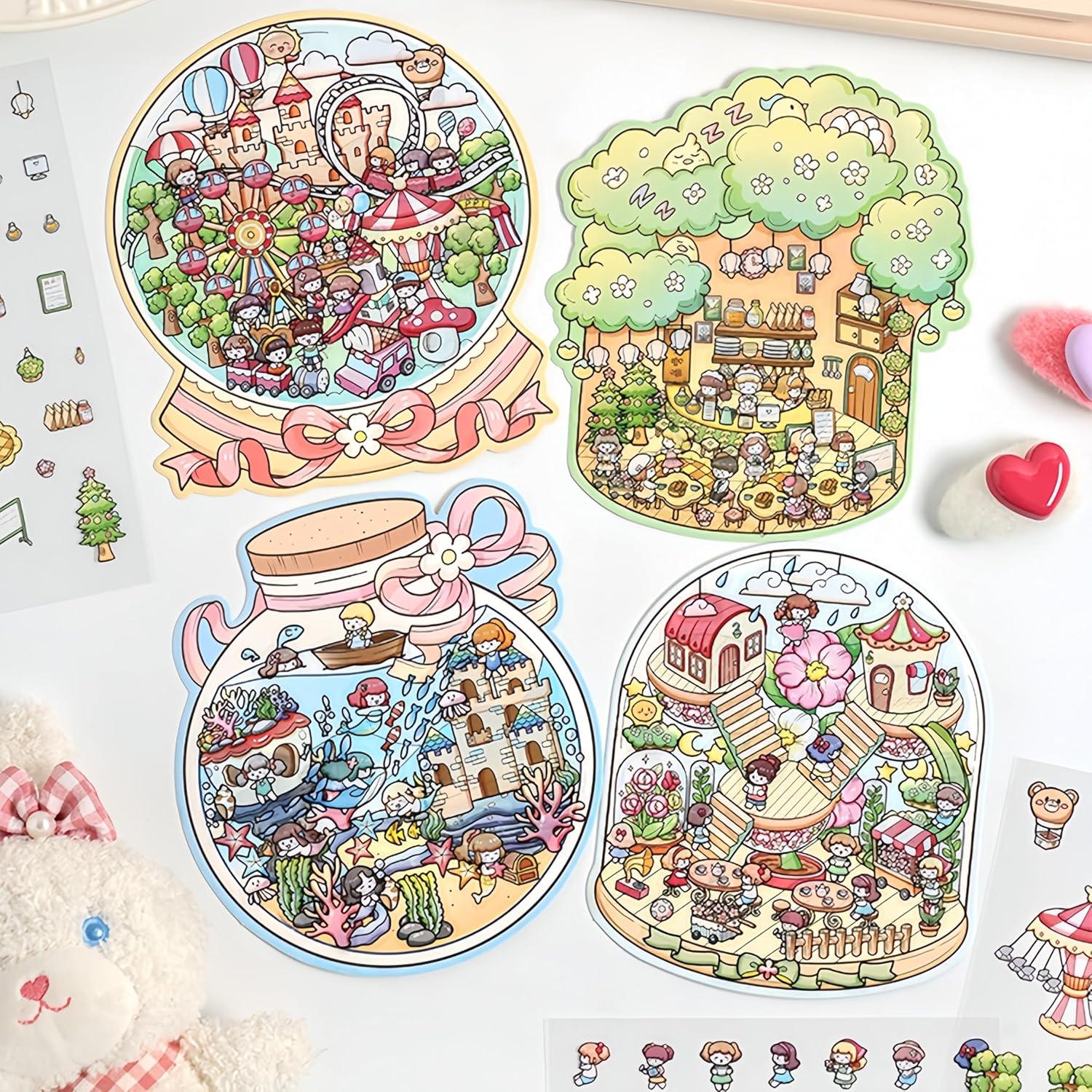 Kit de Pegatinas 3D DIY DSNJPZX - Escenas Creativas para Niños y Adultos