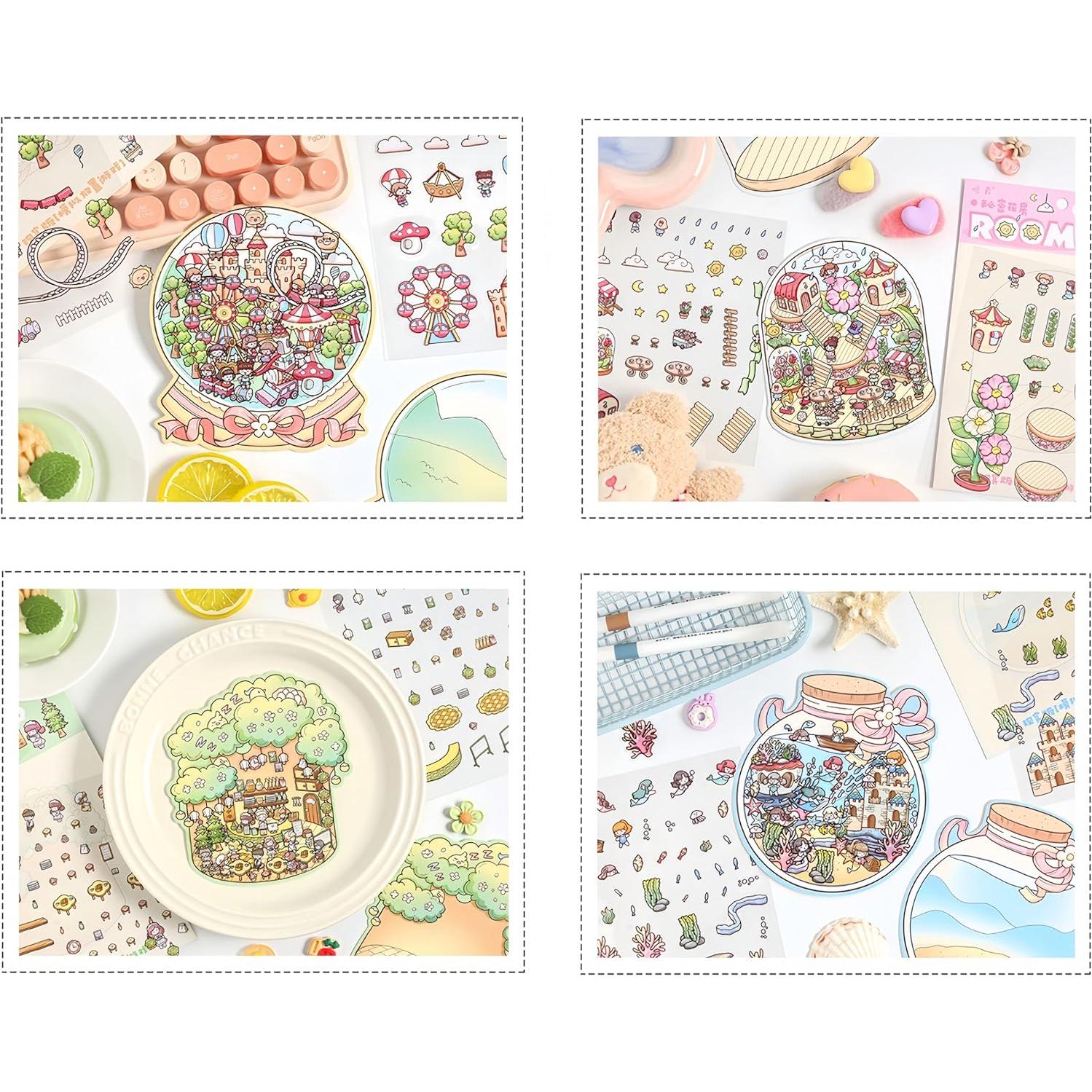 Kit de Pegatinas 3D DIY DSNJPZX - Escenas Creativas para Niños y Adultos