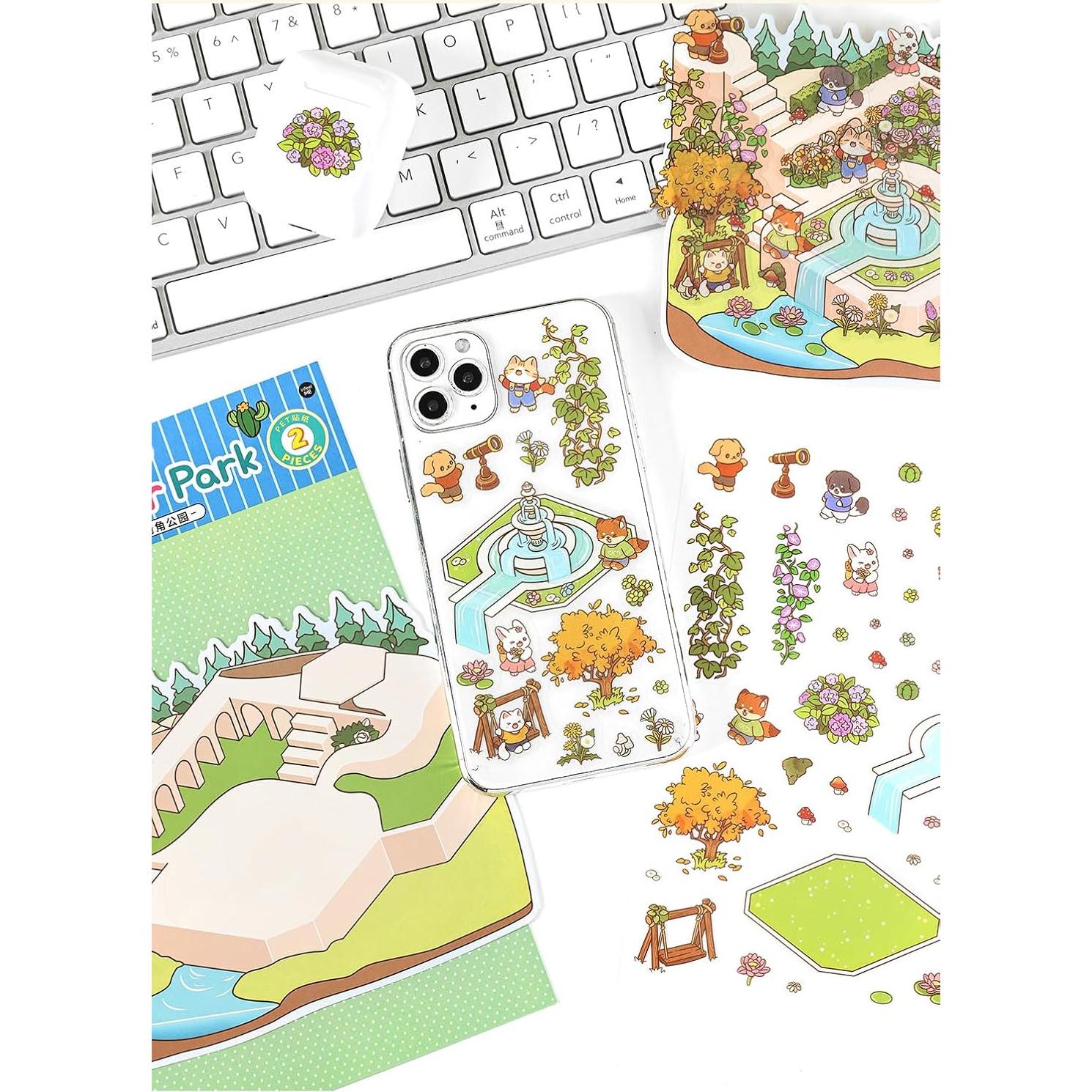 Kit de Pegatinas 3D DIY EUTVIBRP - 4 Escenas de Dibujo Animado