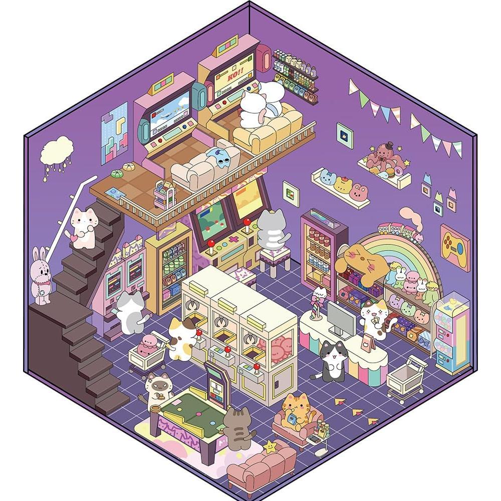 Kit de Pegatinas 3D DIY EUTVIBRP - 4 Escenas de Dibujo Animado