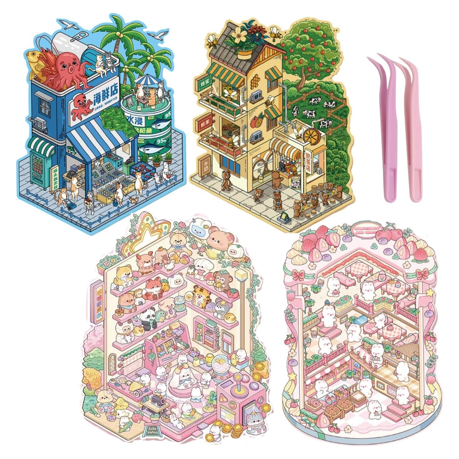 Set de 8 Pegatinas 3D DIY Genérico para Habitaciones 19x22 cm