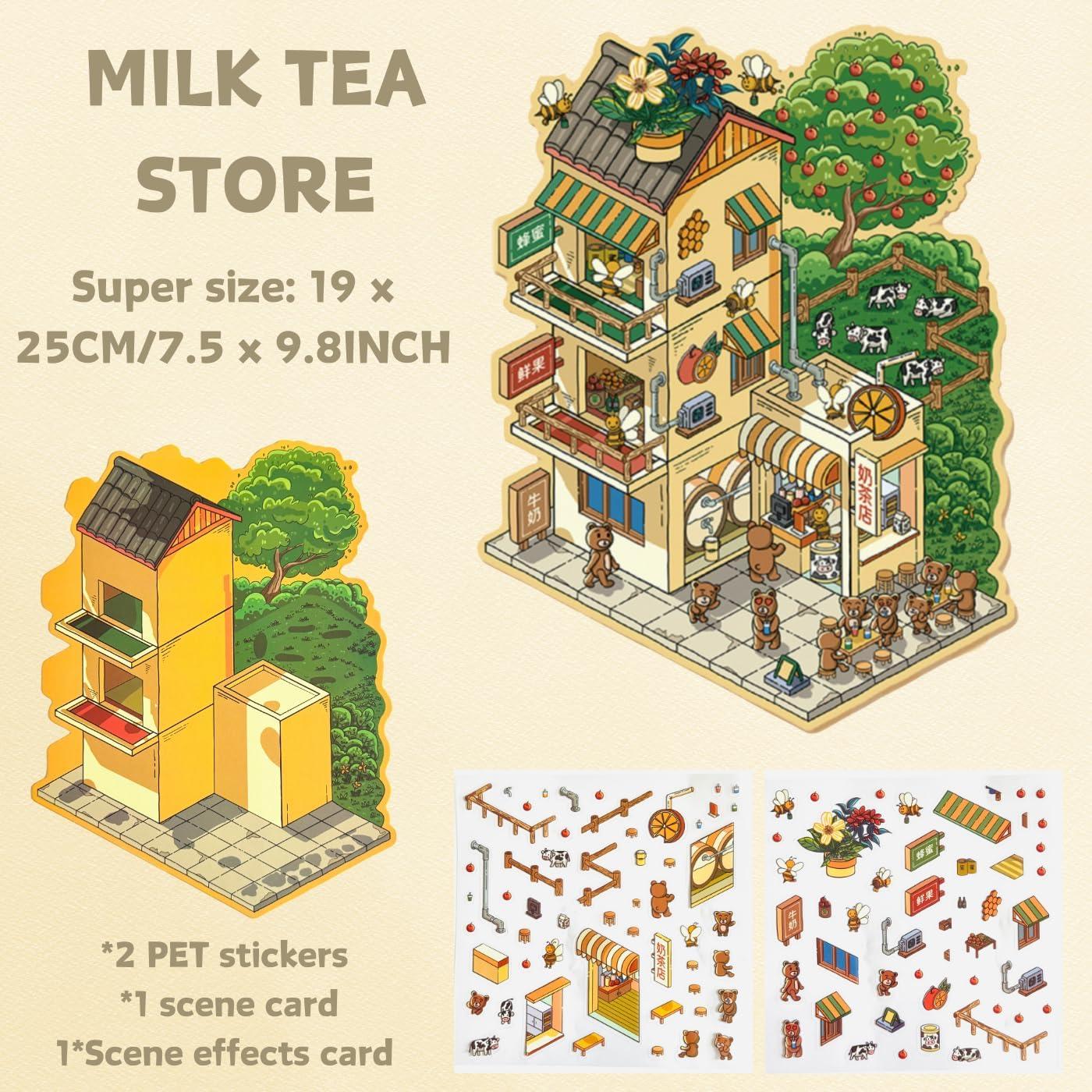 Set de 8 Pegatinas 3D DIY Genérico para Habitaciones 19x22 cm