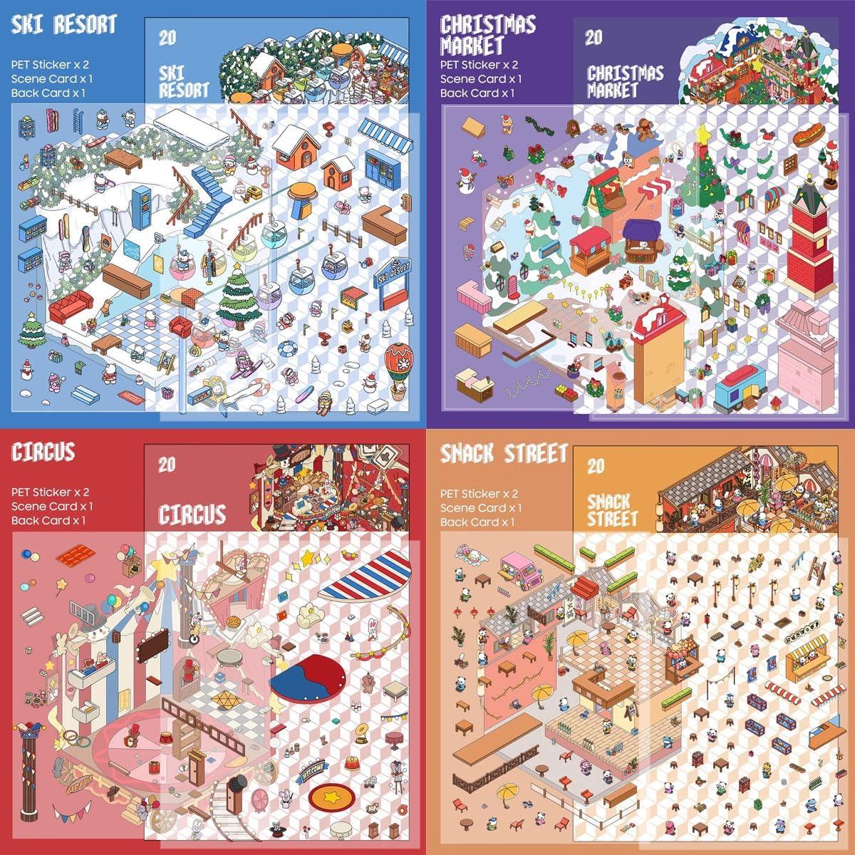 Stickers 3D para Decoración de Habitaciones OrgSvnHse - 8 Conjuntos