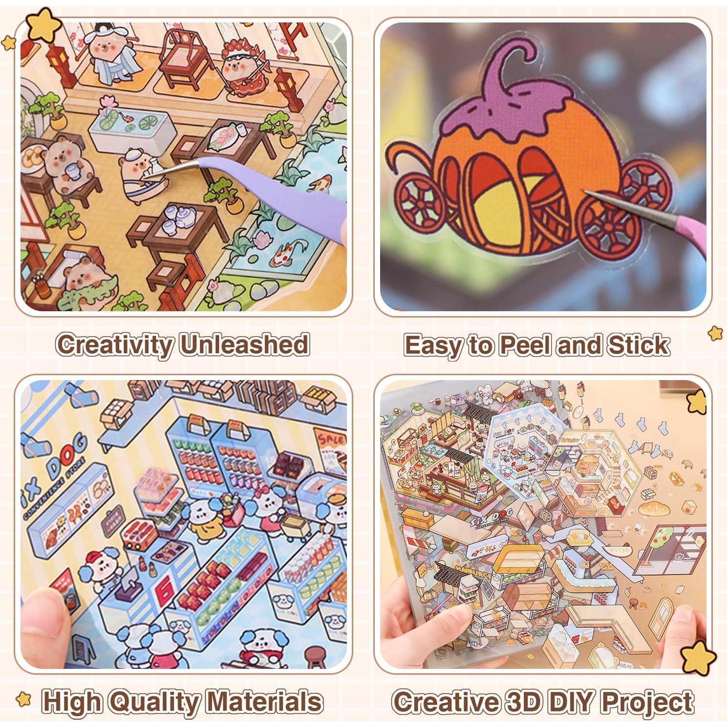 Set de Pegatinas 3D DIY CollectSmiles - 20 Escenas Creativas