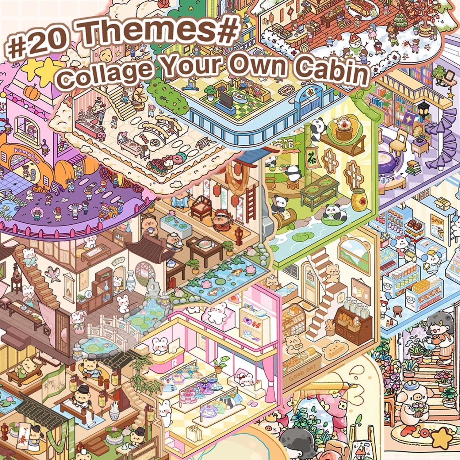 Set de Pegatinas 3D DIY CollectSmiles - 20 Escenas Creativas