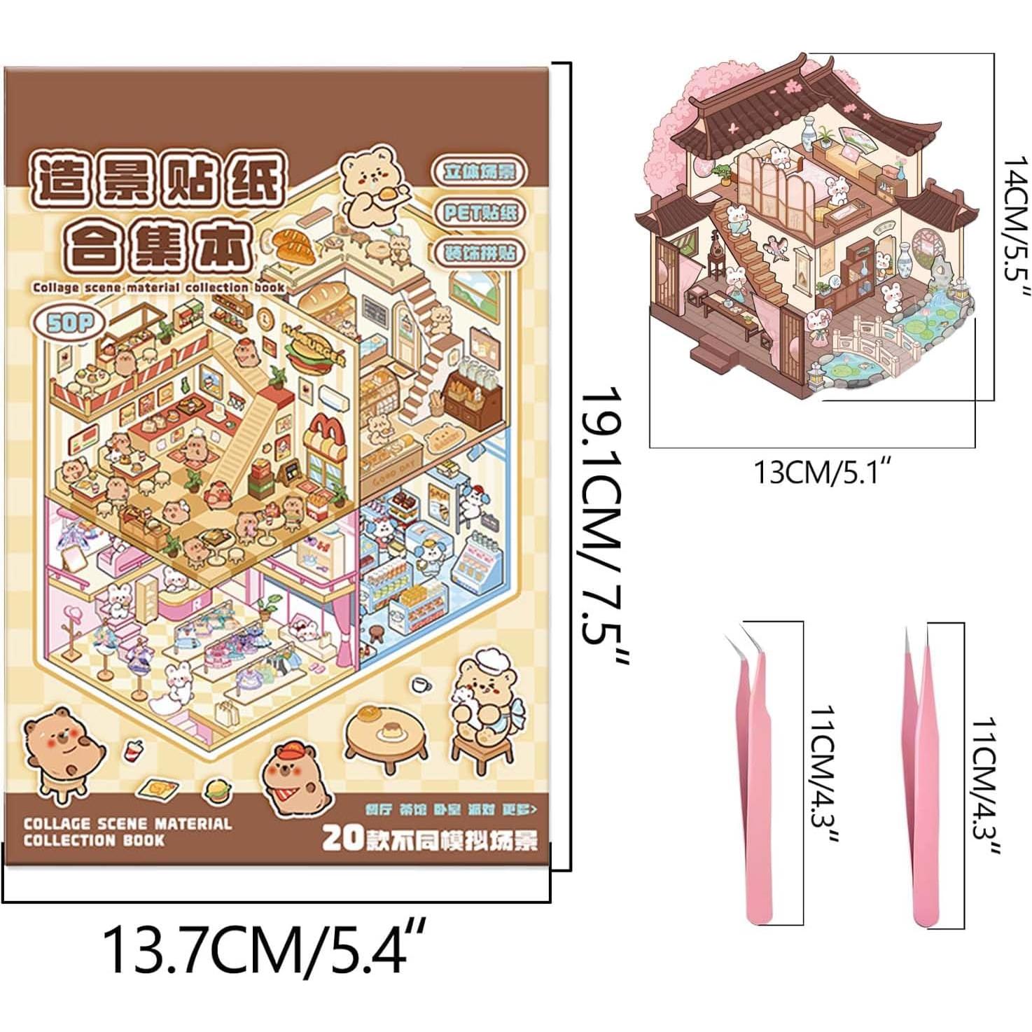 Set de Pegatinas 3D DIY CollectSmiles - 20 Escenas Creativas