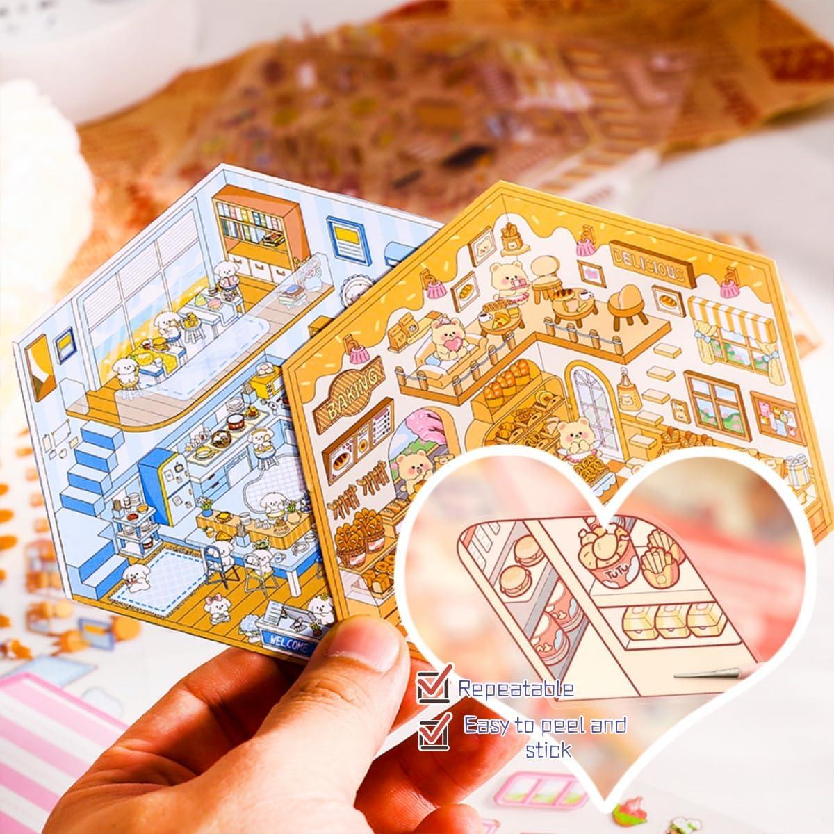 12 Sets de Pegatinas 3D DIY de Casa Affoto - Manualidades Creativas