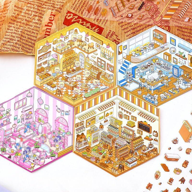 12 Sets de Pegatinas 3D DIY de Casa Affoto - Manualidades Creativas