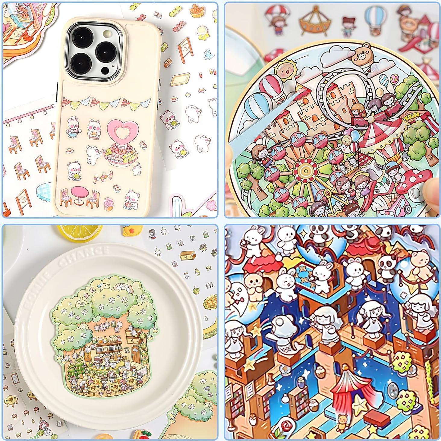 Set de Stickers 3D PRSTINCOL para Manualidades - 4 Escenas