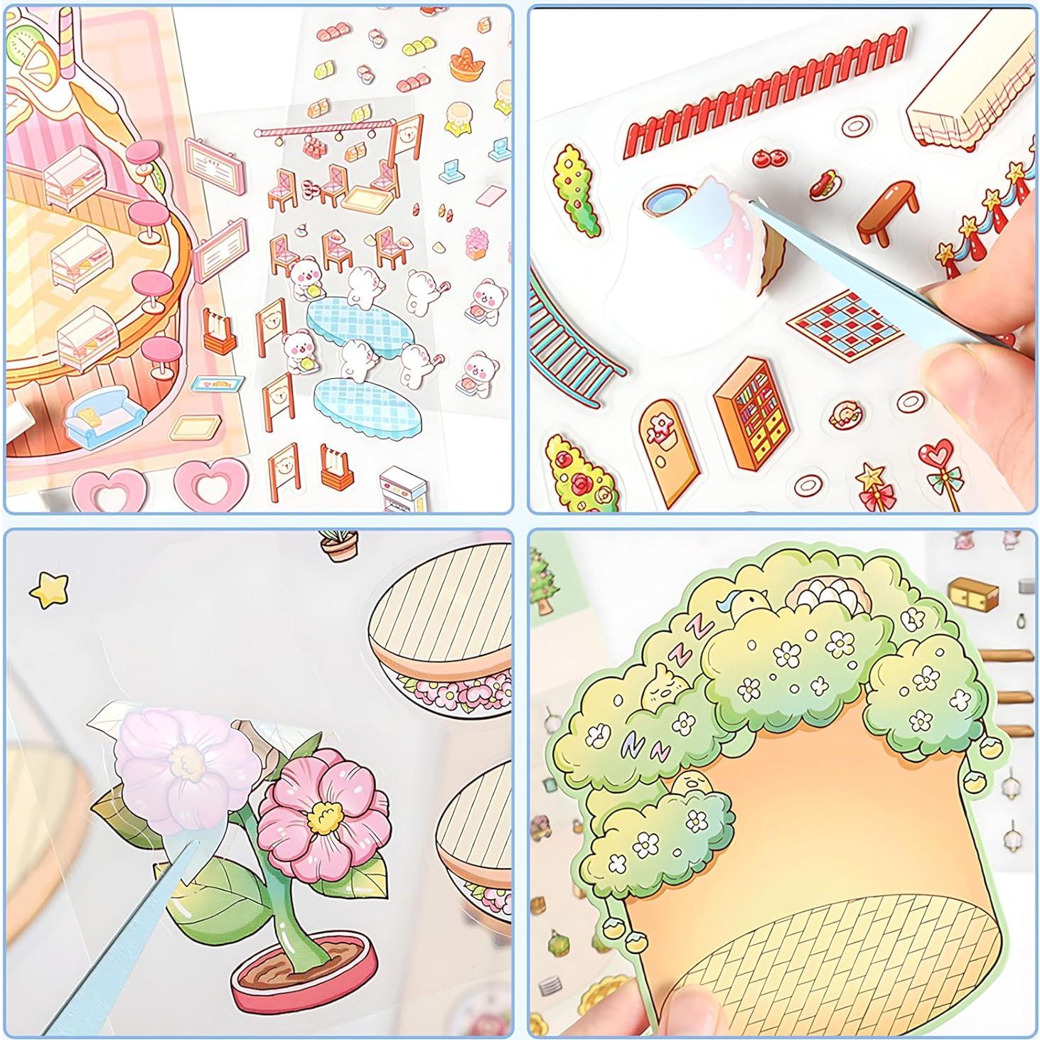 Set de Stickers 3D PRSTINCOL para Manualidades - 4 Escenas