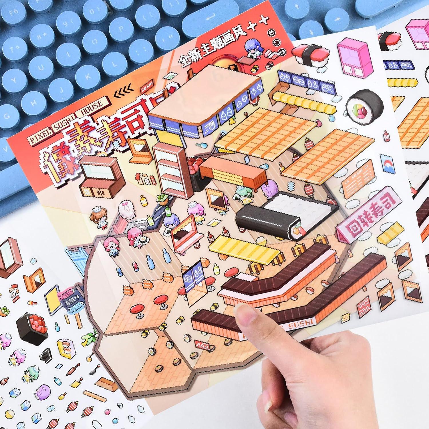 Set de Etiquetas 3D Miniatura HOMICO - Restaurante y Espacial